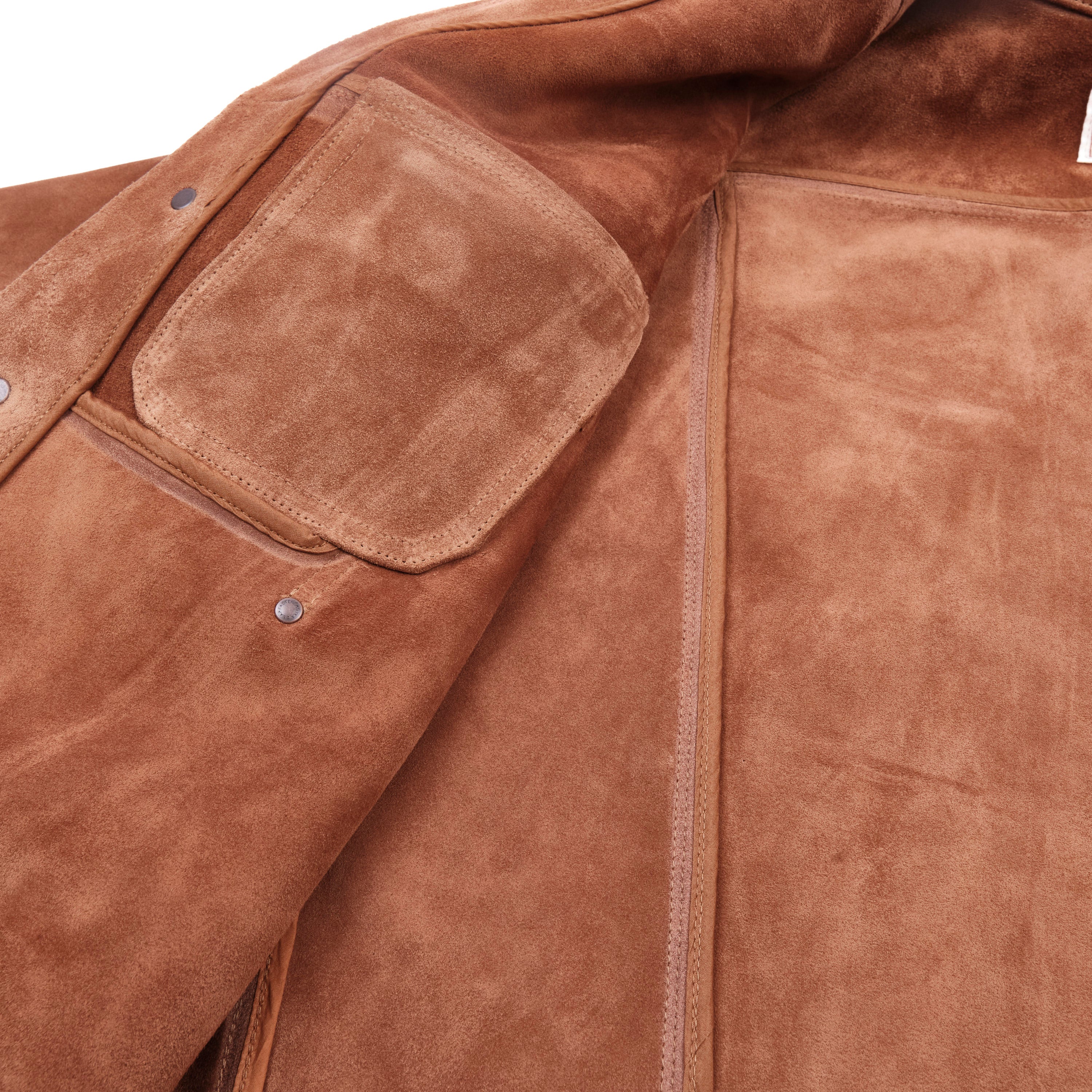 High Low 1.4mm Tobacco Suede Jacket - Image 13