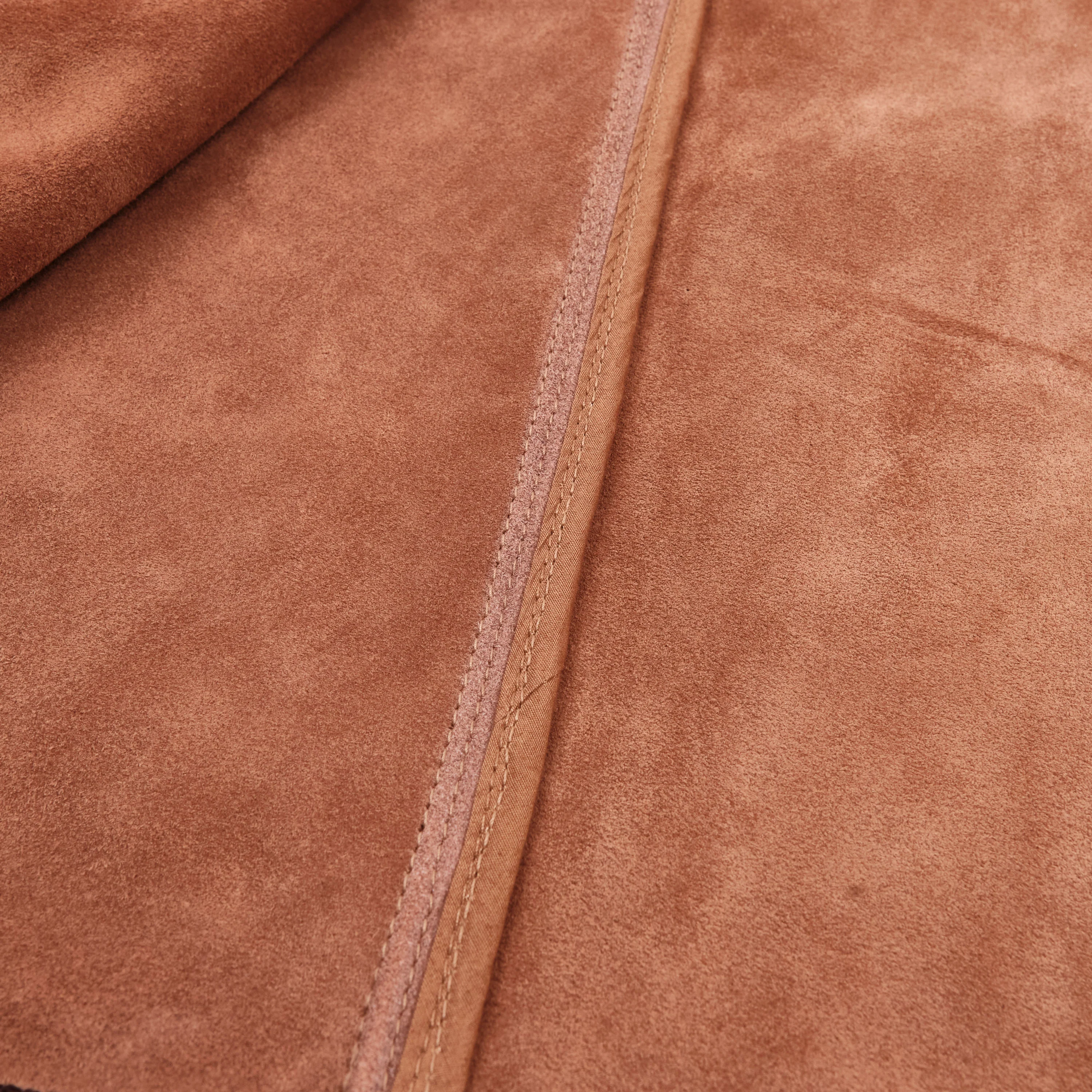 High Low 1.4mm Tobacco Suede Jacket - Image 14