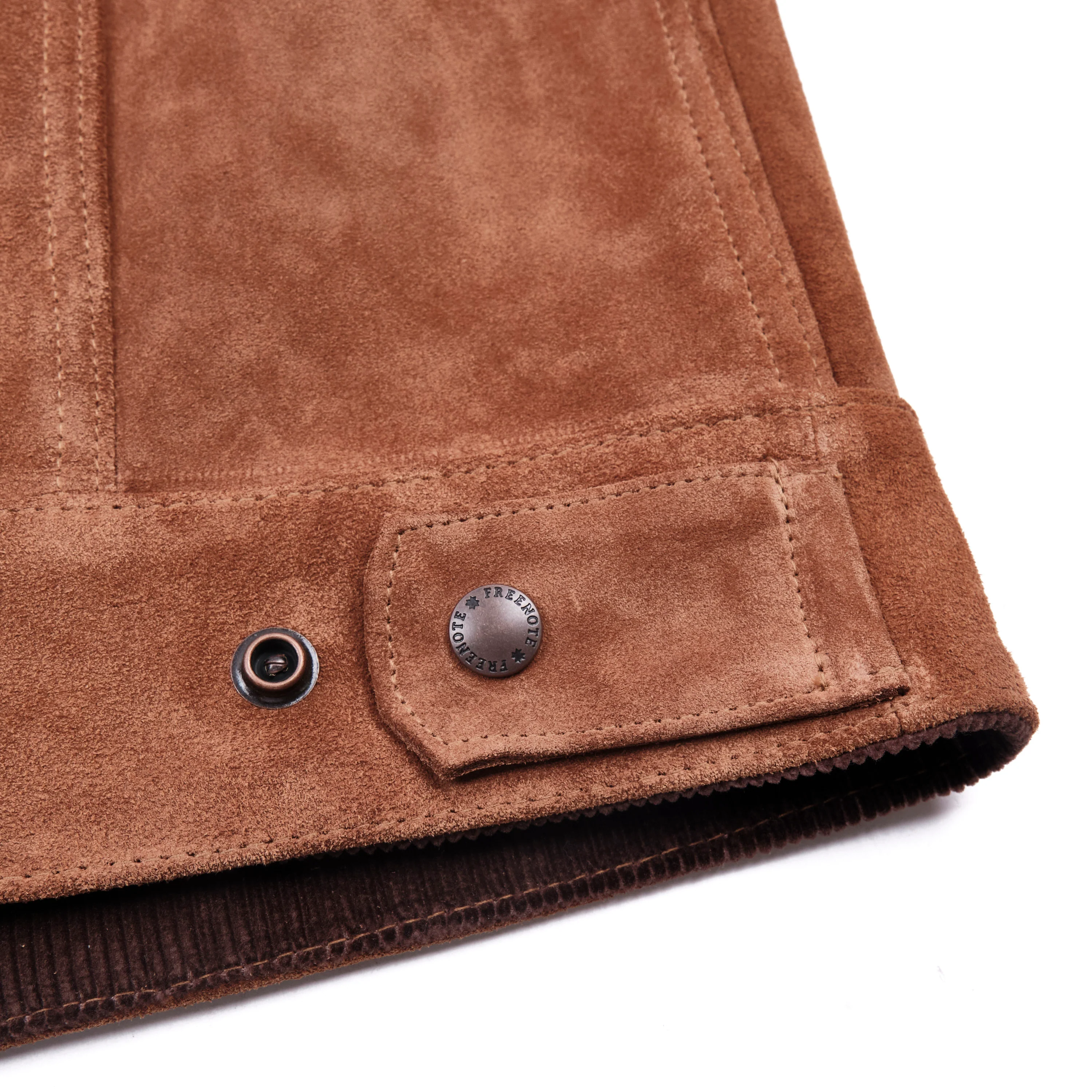 High Low 1.4mm Tobacco Suede Jacket - Image 16