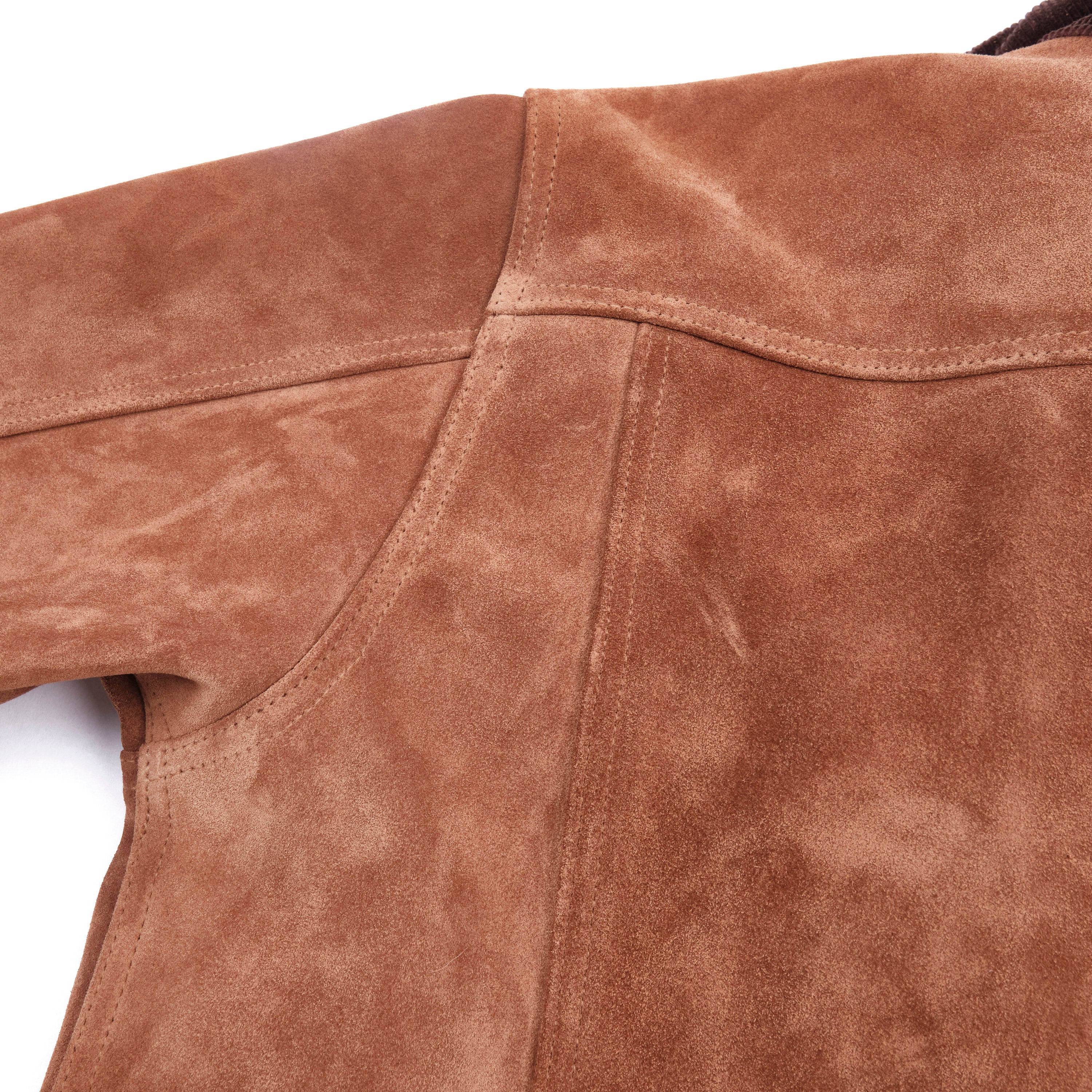 High Low 1.4mm Tobacco Suede Jacket - Image 17