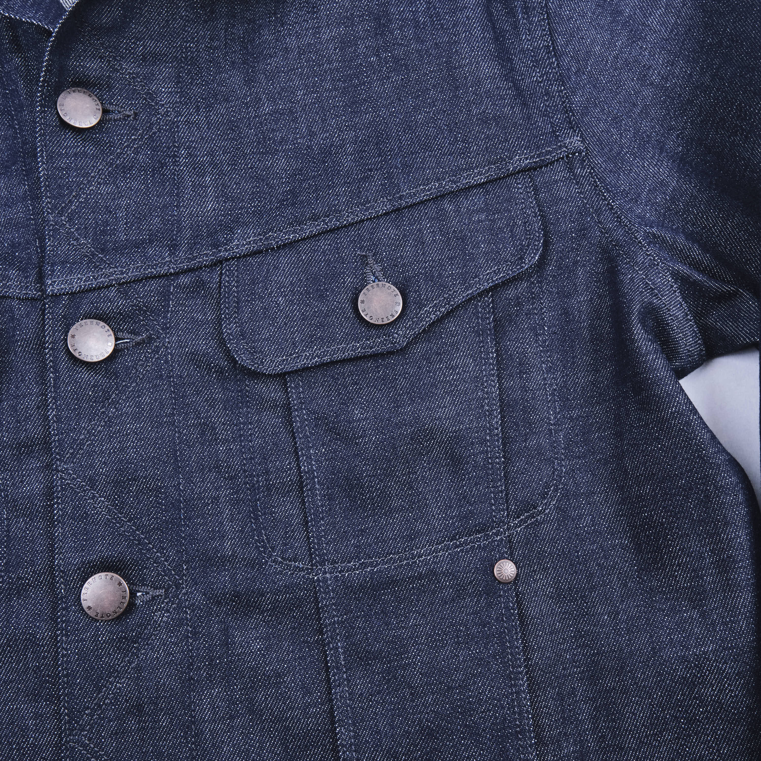 High Low 11 Ounce Memphis Blue Denim Jacket - Image 5