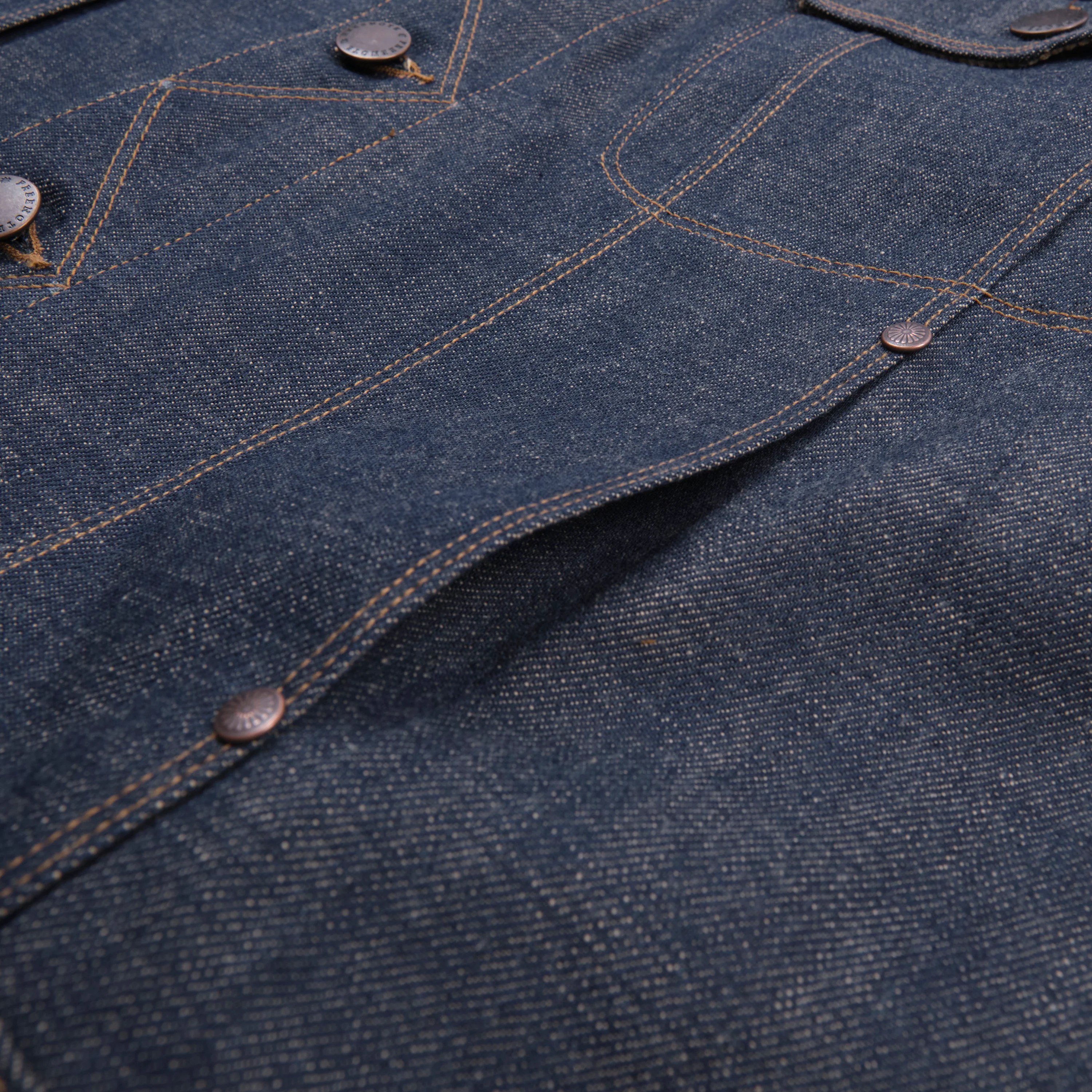 High Low 13 Ounce Natural Indigo Jacket - Image 7