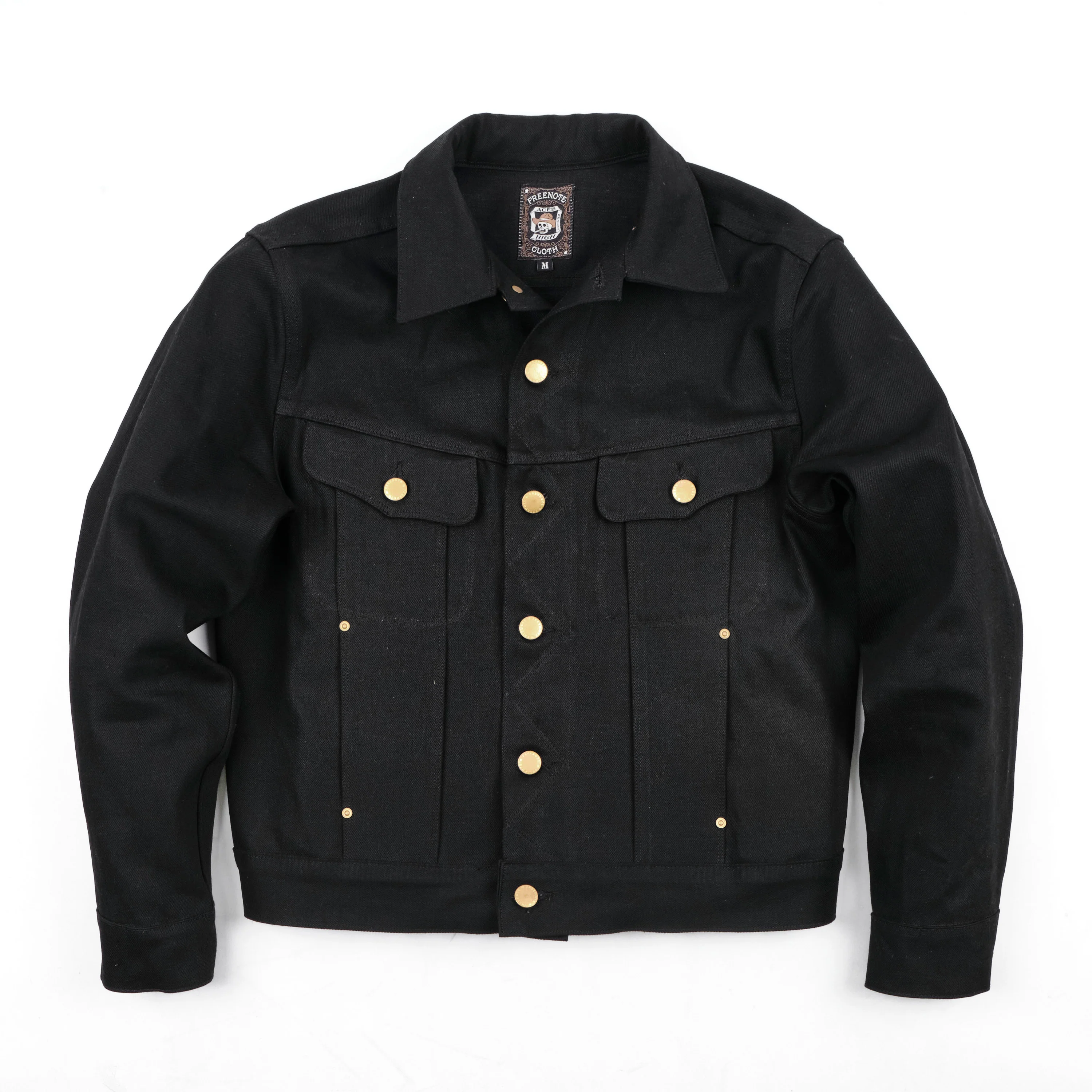 High Low 14 Ounce Black Denim