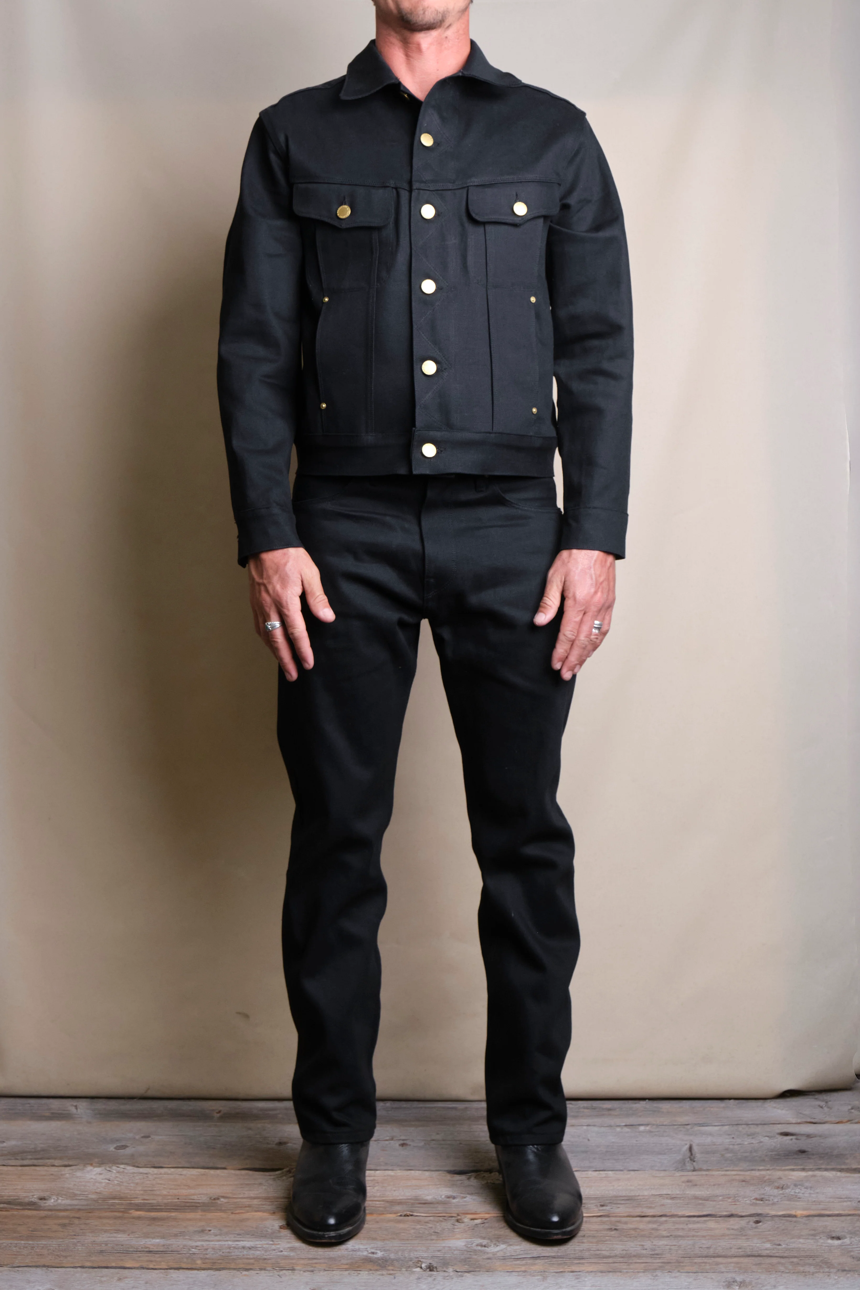 High Low 14 Ounce Black Denim - Image 16