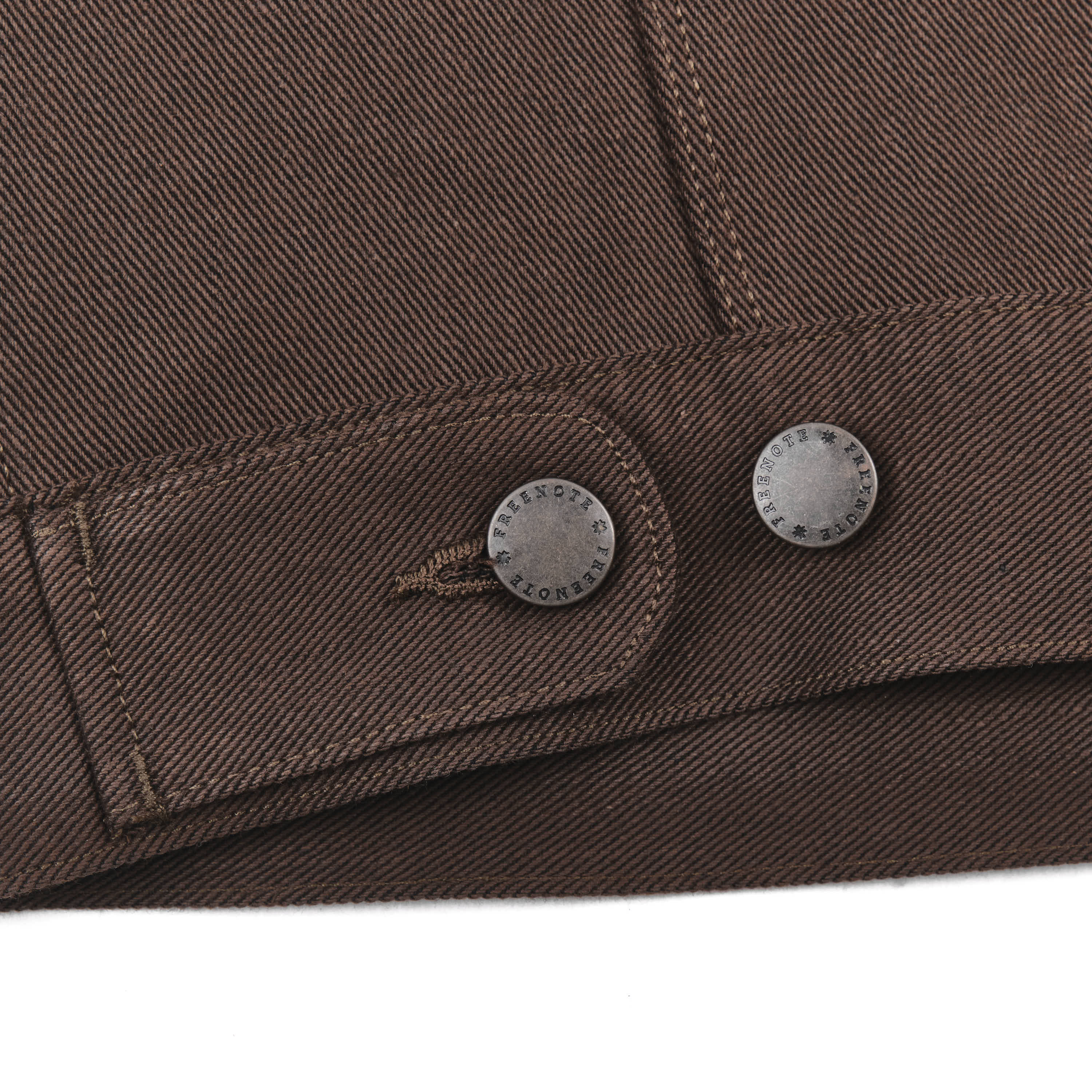 High Low 15 Ounce Dark Brown Denim Jacket - Image 12