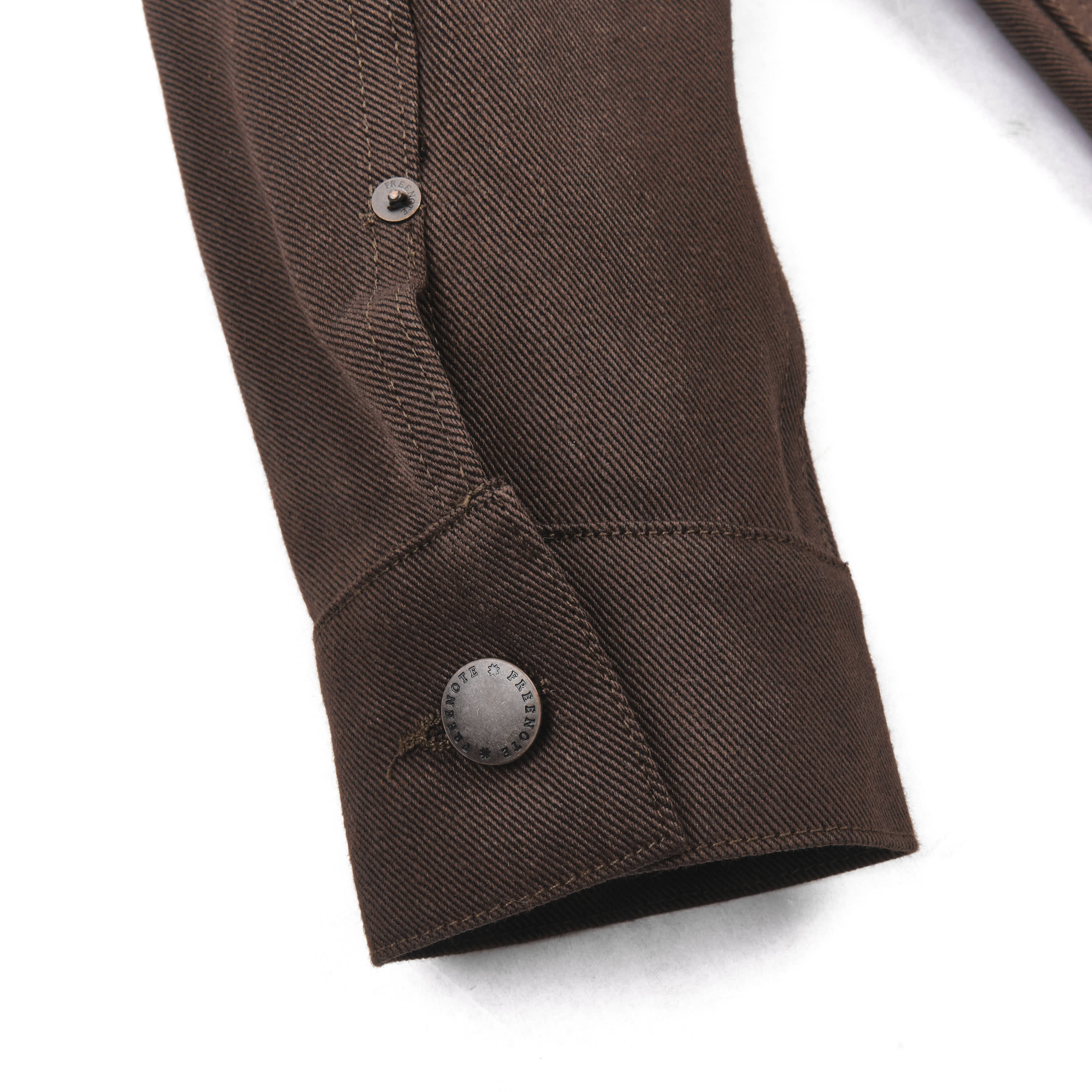 High Low 15 Ounce Dark Brown Denim Jacket - Image 13