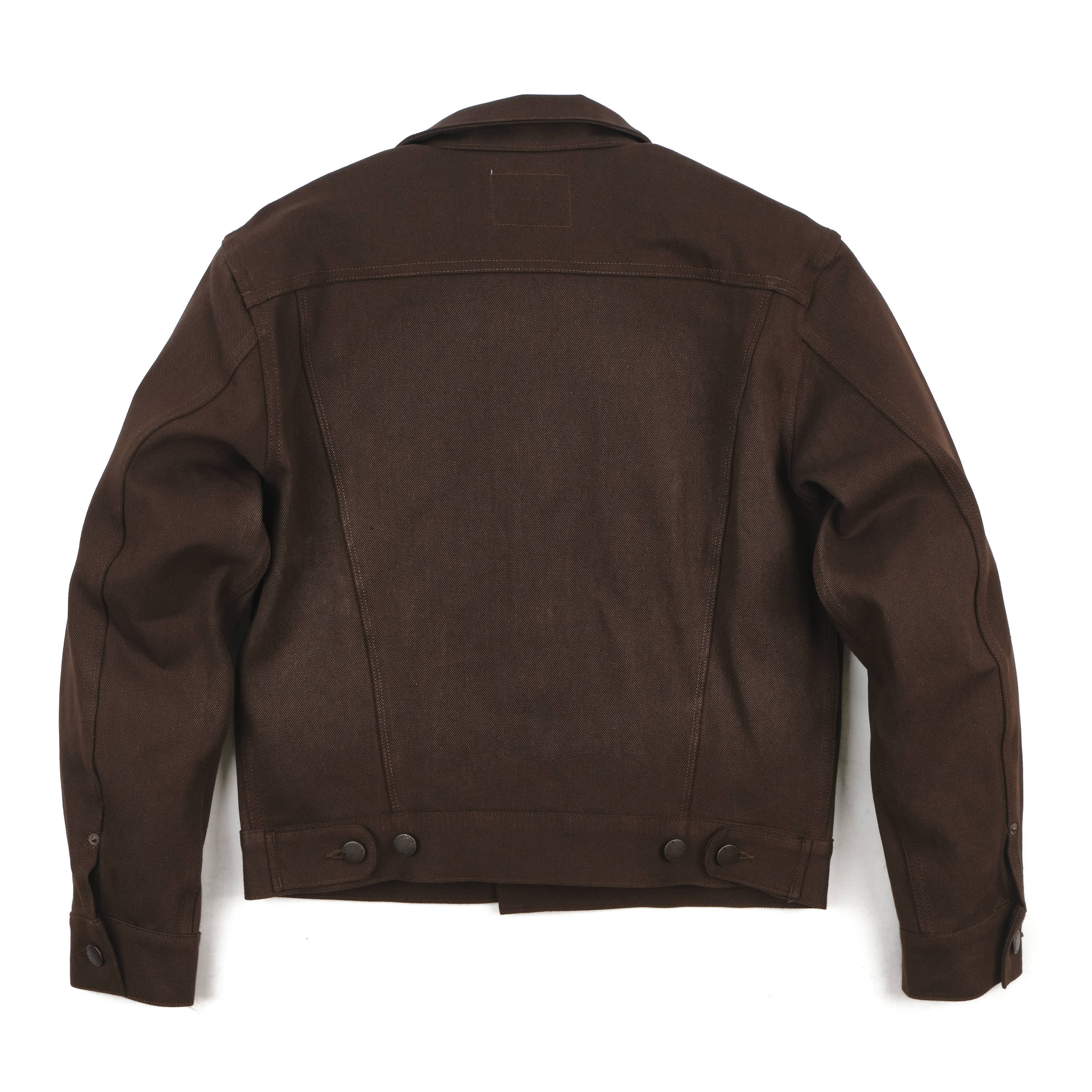 High Low 15 Ounce Dark Brown Denim Jacket - Image 14