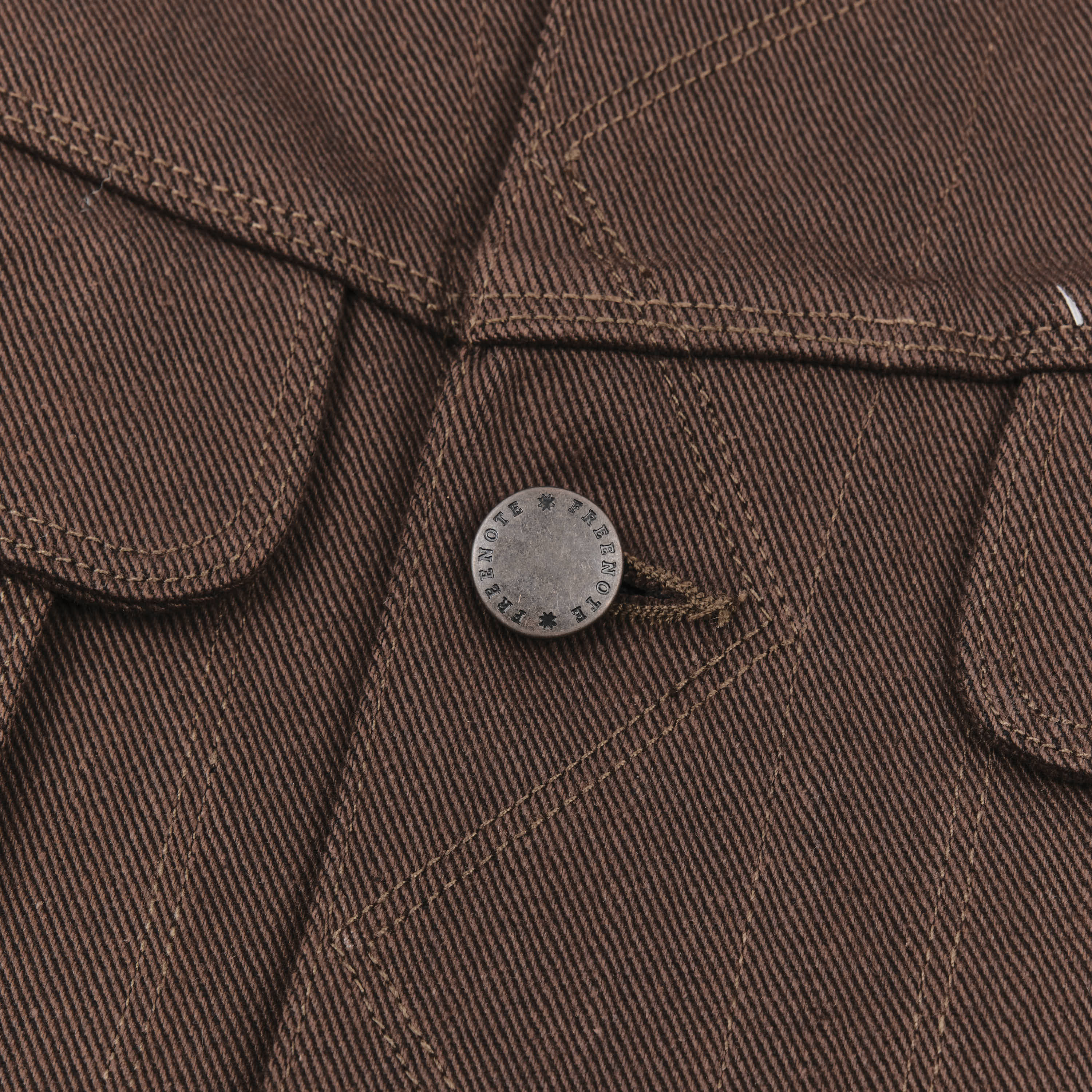 High Low 15 Ounce Dark Brown Denim Jacket - Image 6
