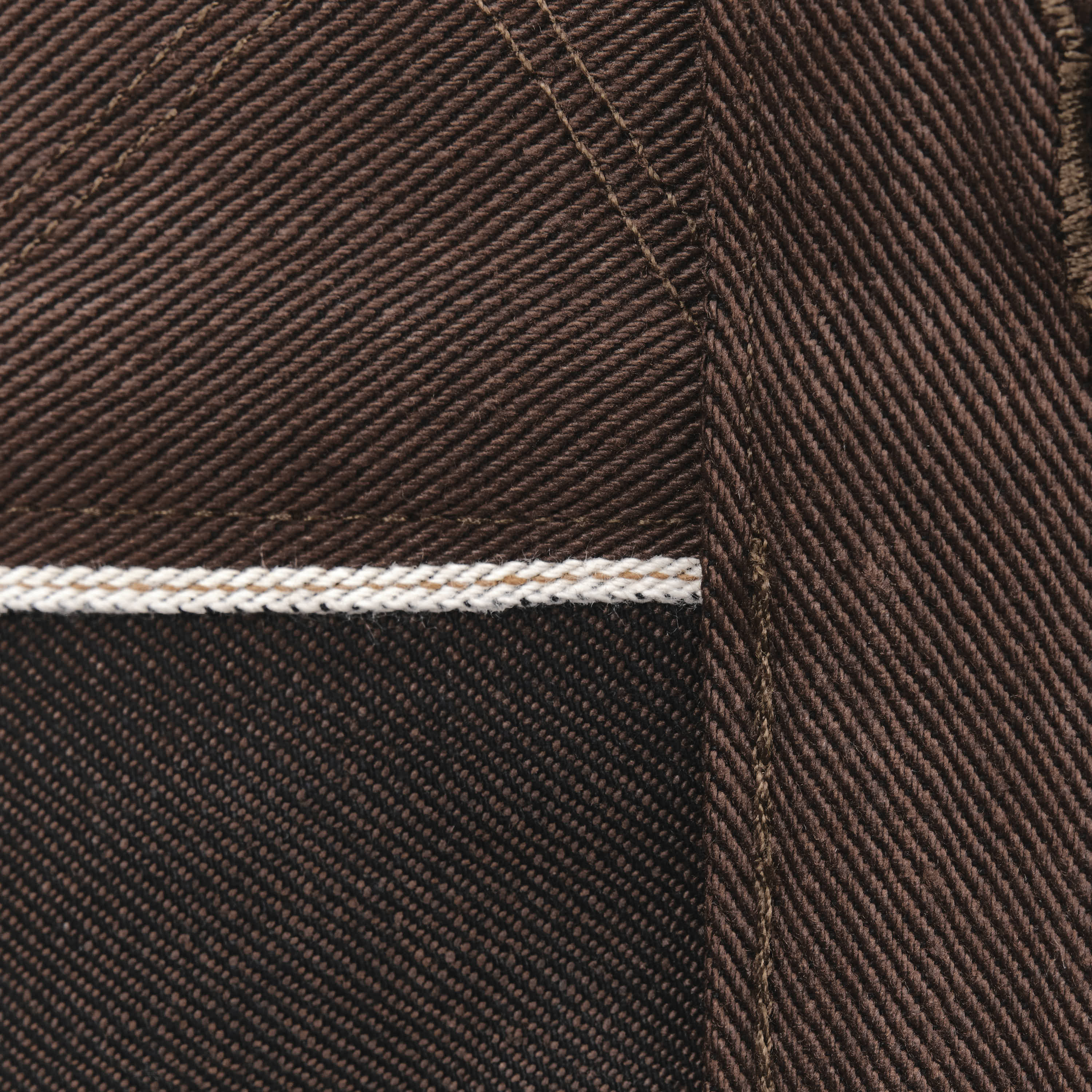 High Low 15 Ounce Dark Brown Denim Jacket - Image 9