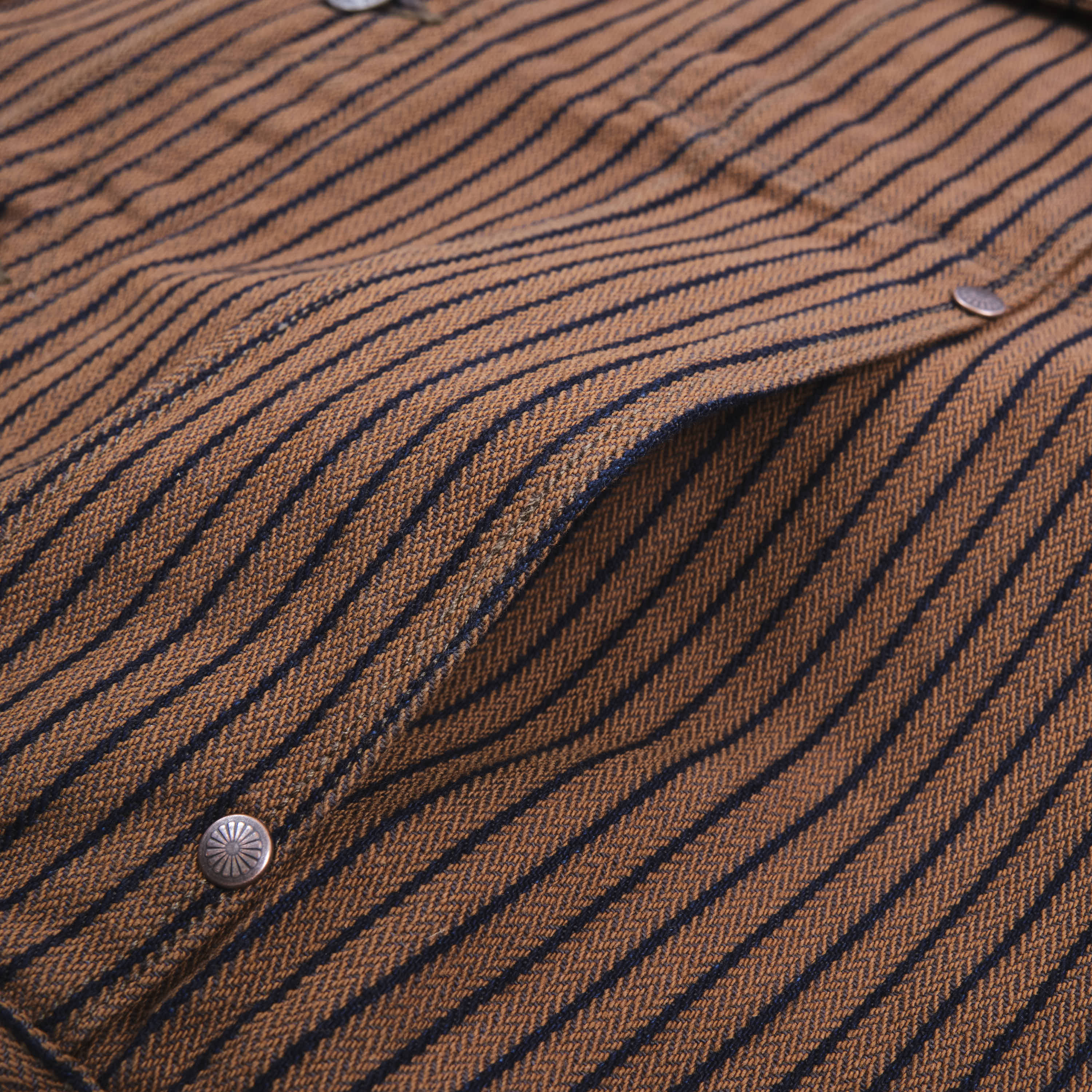 High Low Brown Herringbone Dobby Jacket - Image 7