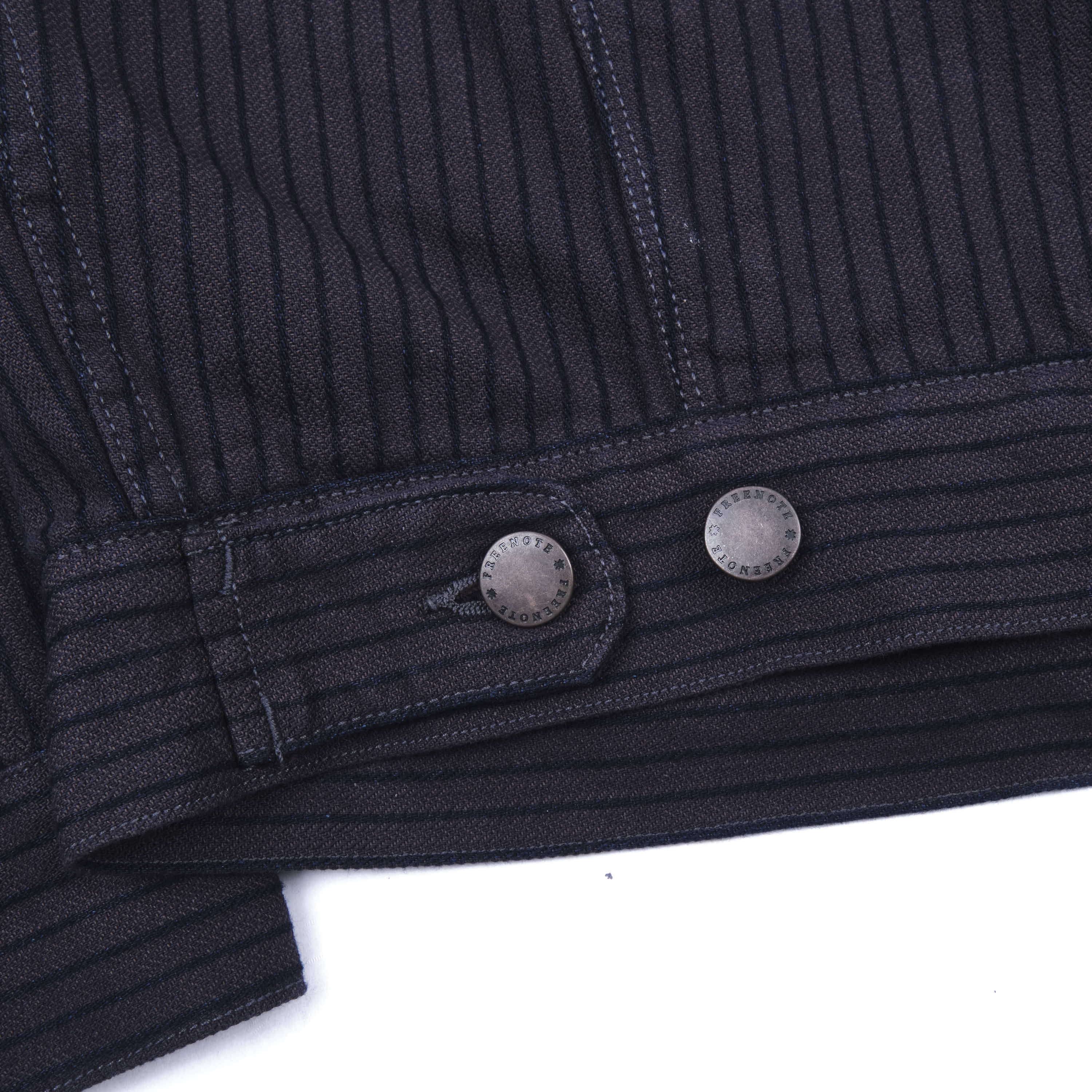 High Low Indigo Herringbone Dobby Jacket - Image 10