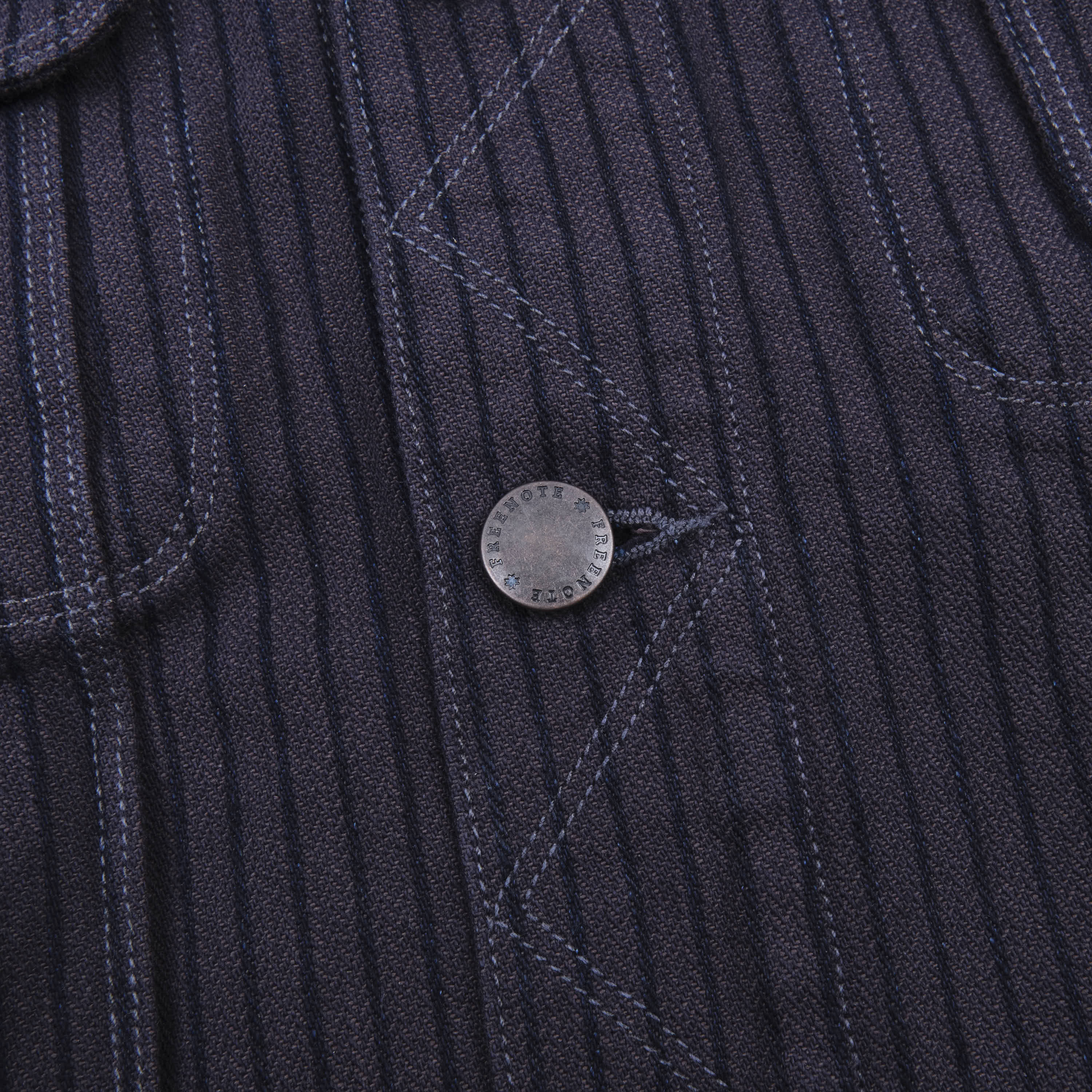 High Low Indigo Herringbone Dobby Jacket - Image 8