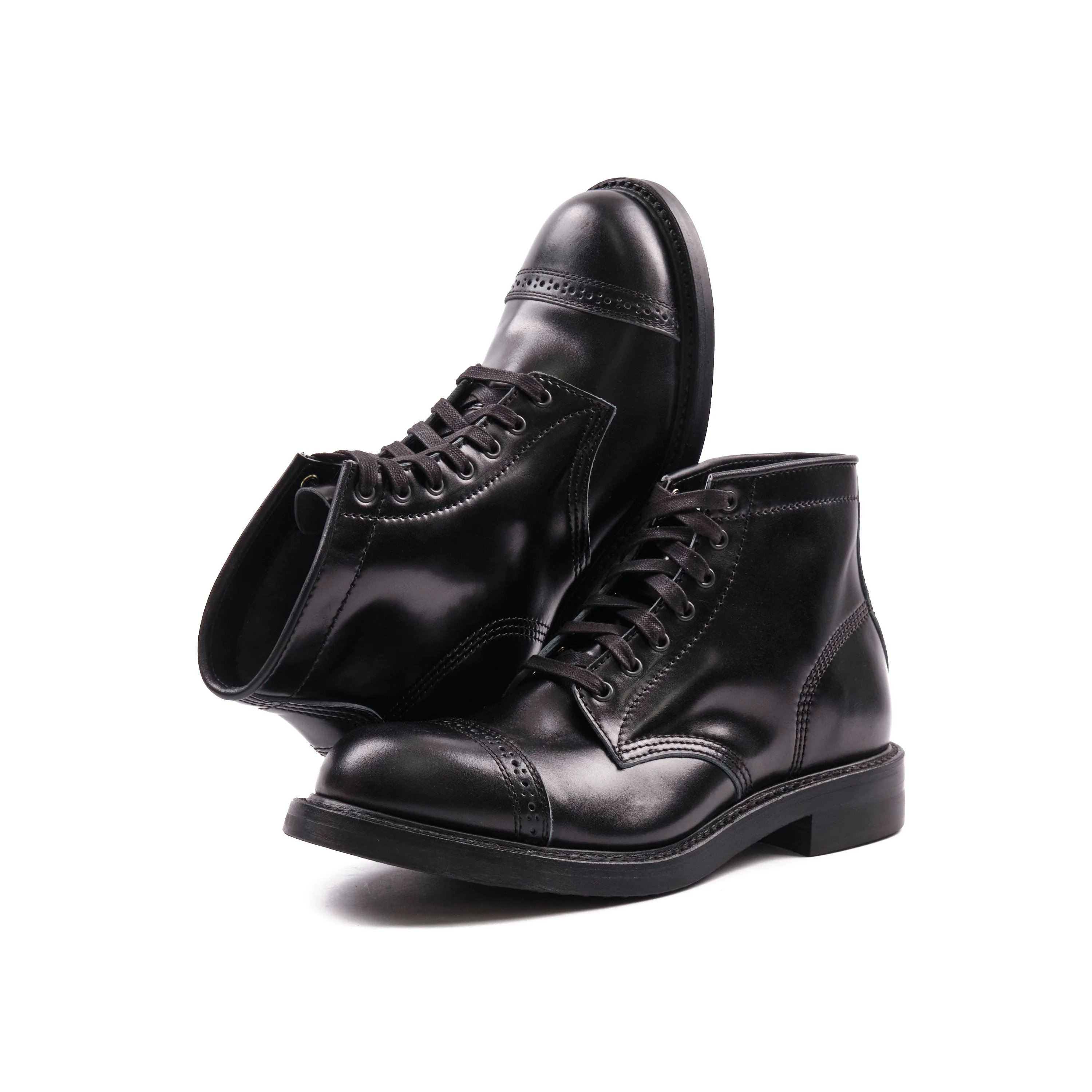 John Lofgren Combat Boots - Shinki Black Shell Cordovan - Black Ops - Image 2