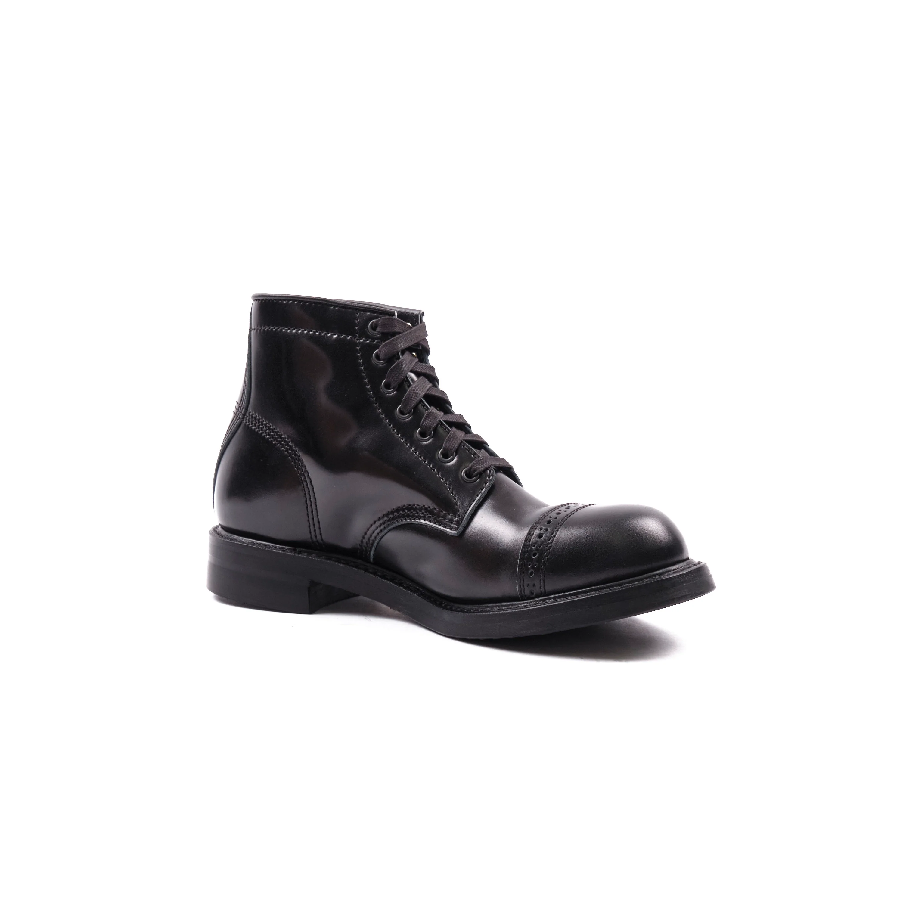 John Lofgren Combat Boots - Shinki Black Shell Cordovan - Black Ops - Image 4