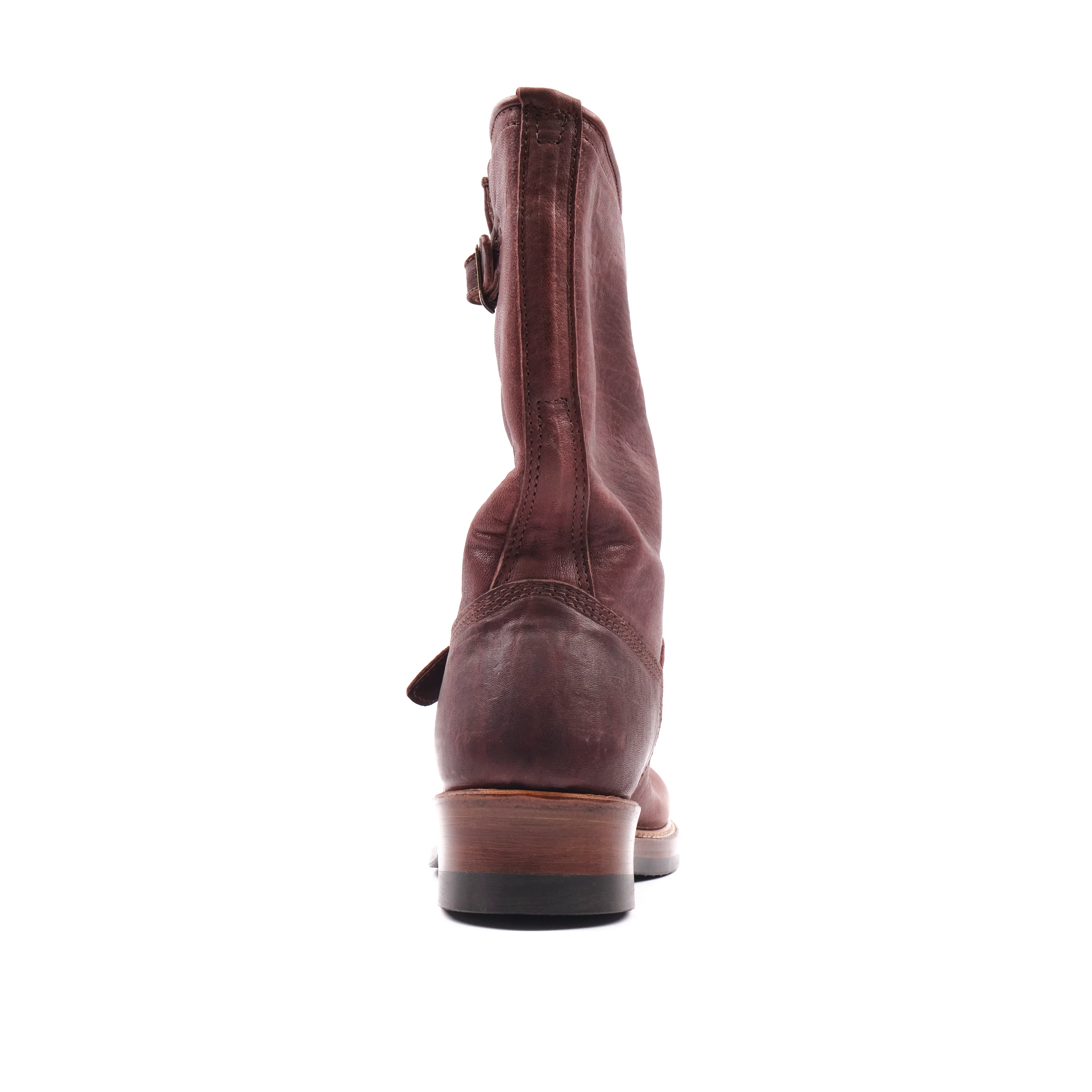 John Lofgren Wabash Engineer Boots Burnt Burgundy Ezo Deerskin - Image 7