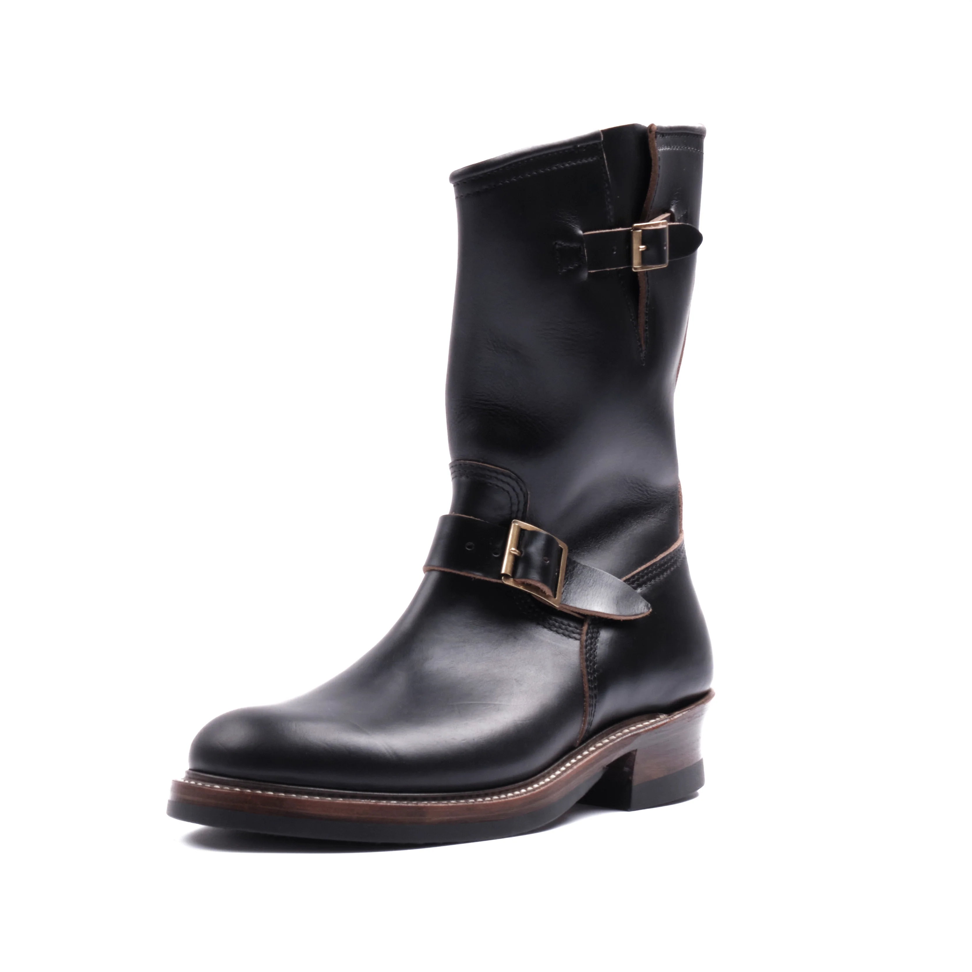 John Lofgren Wabash Engineer Boots Horween Chromexcel Black - Image 3