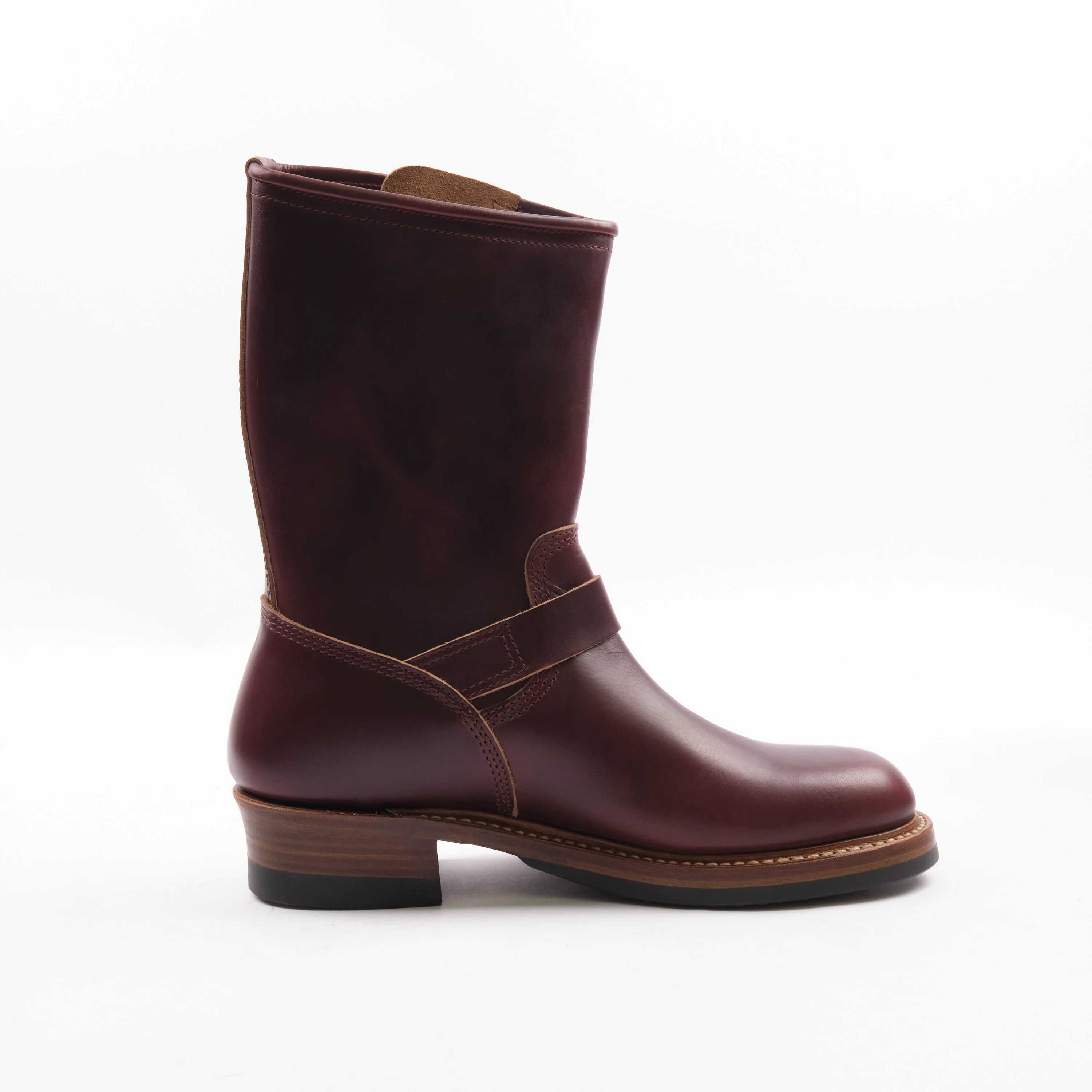 John Lofgren Wabash Engineer Boots Horween Chromexcel Burgundy - Image 5