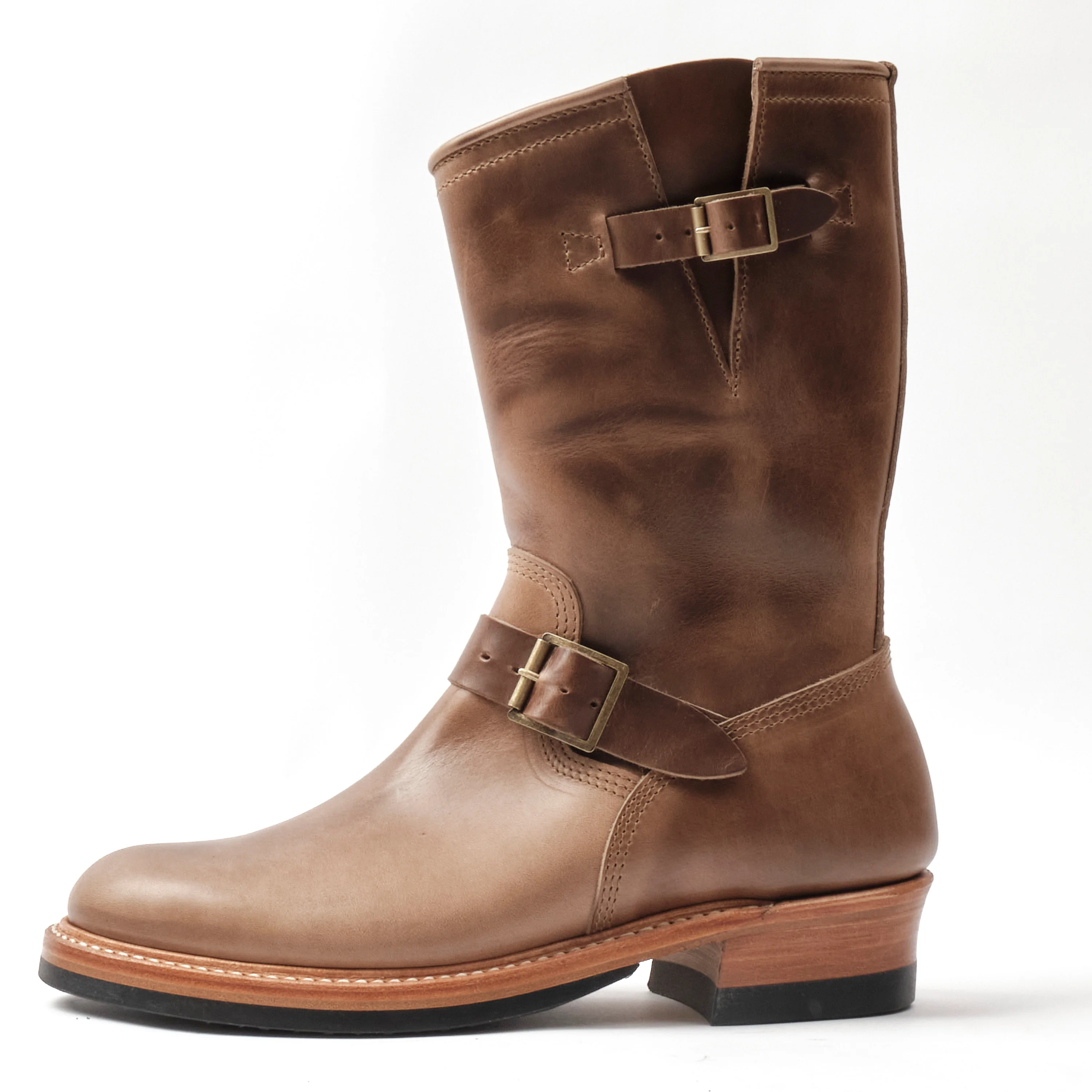 John Lofgren Wabash Engineer Boots Horween Chromexcel Natural - Image 3