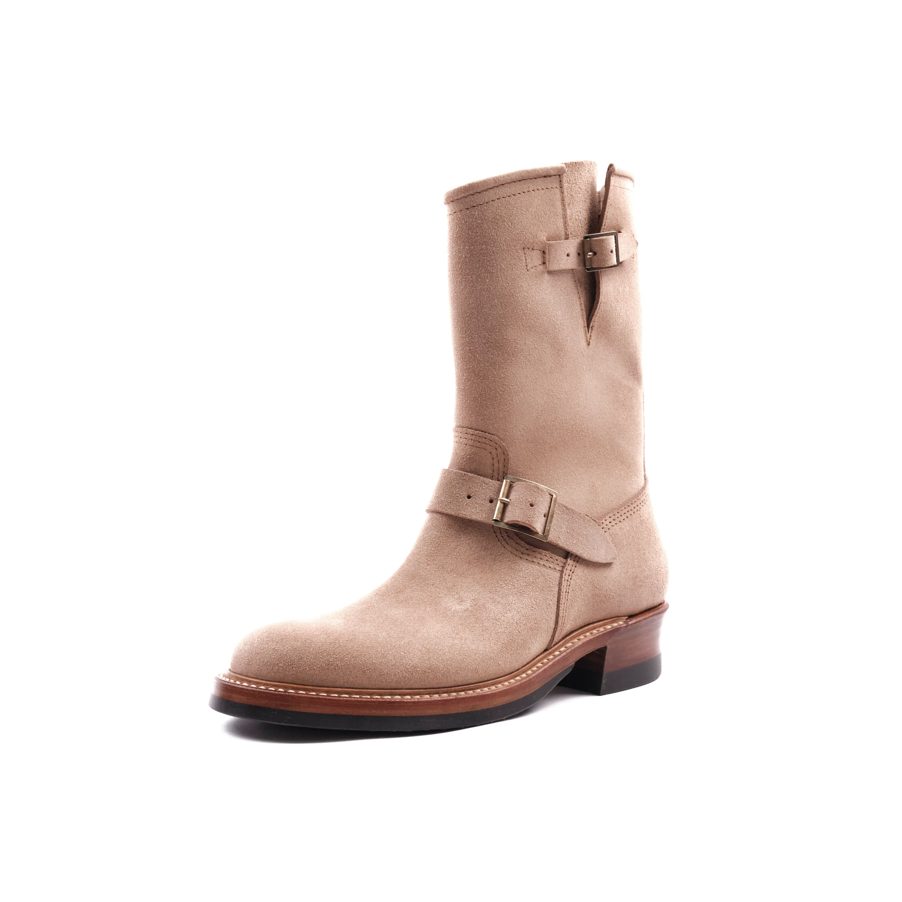 John Lofgren Wabash Engineer Boots - Horween Natural Roughout - Image 3