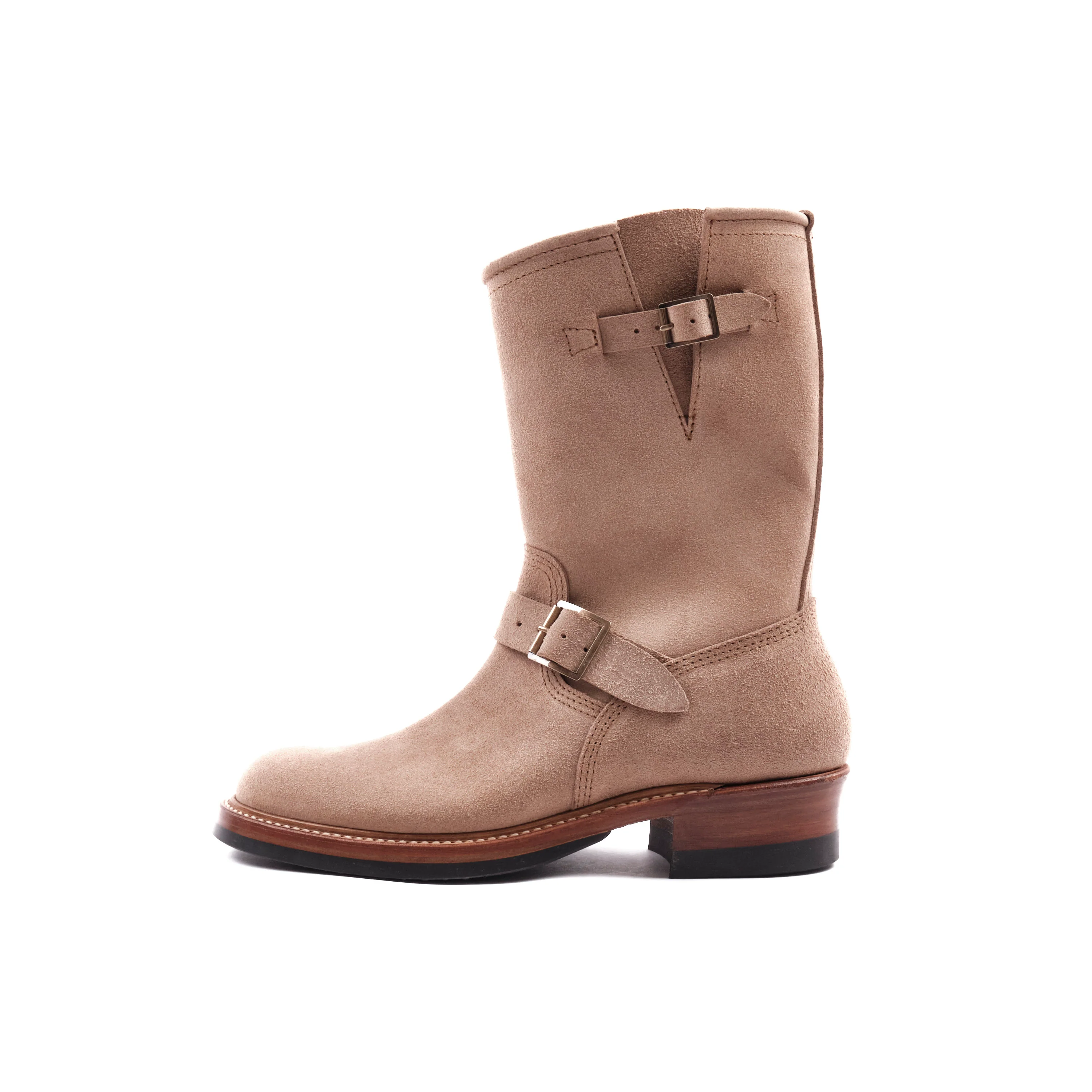 John Lofgren Wabash Engineer Boots - Horween Natural Roughout - Image 4