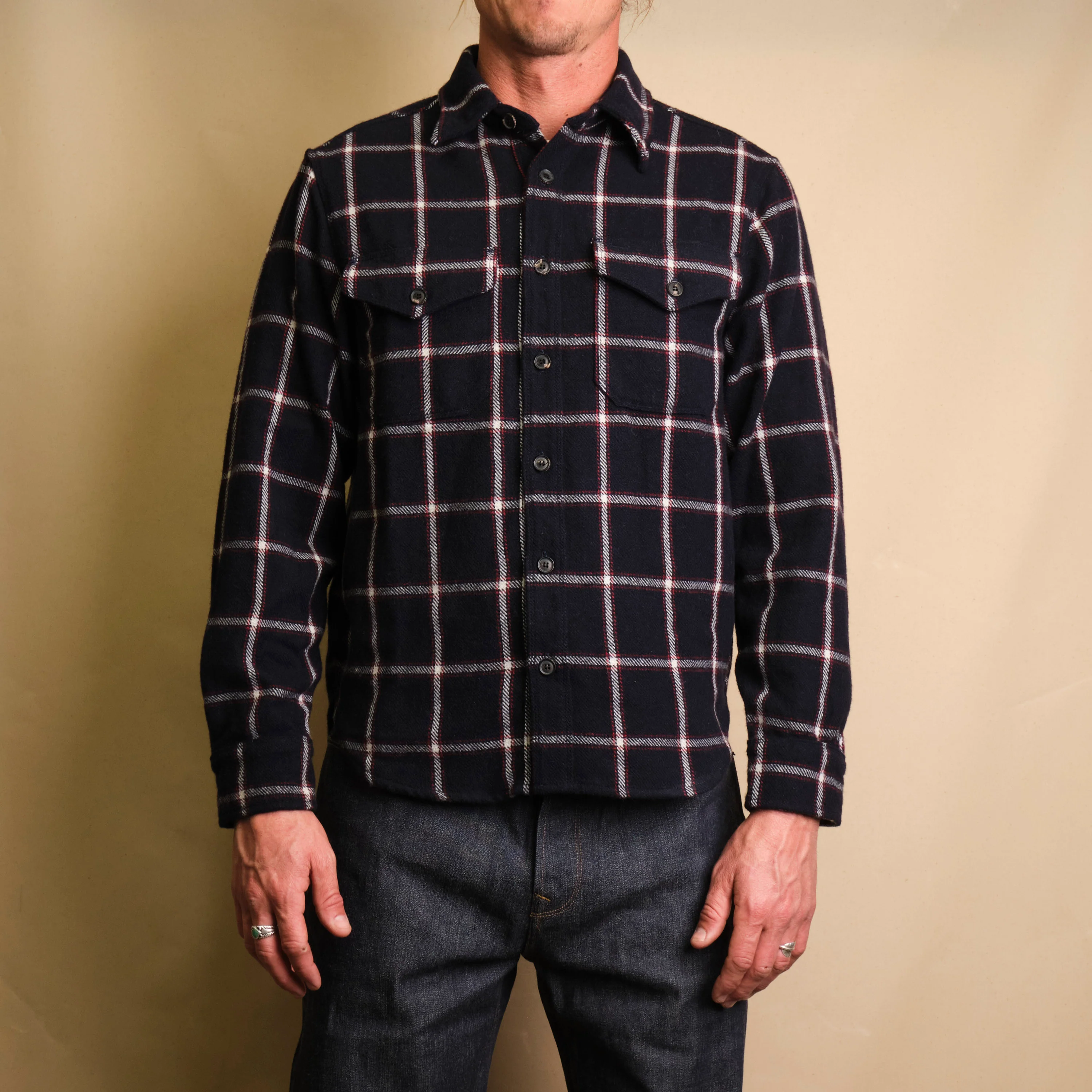 Kamas Navy Wool Plaid - Image 2