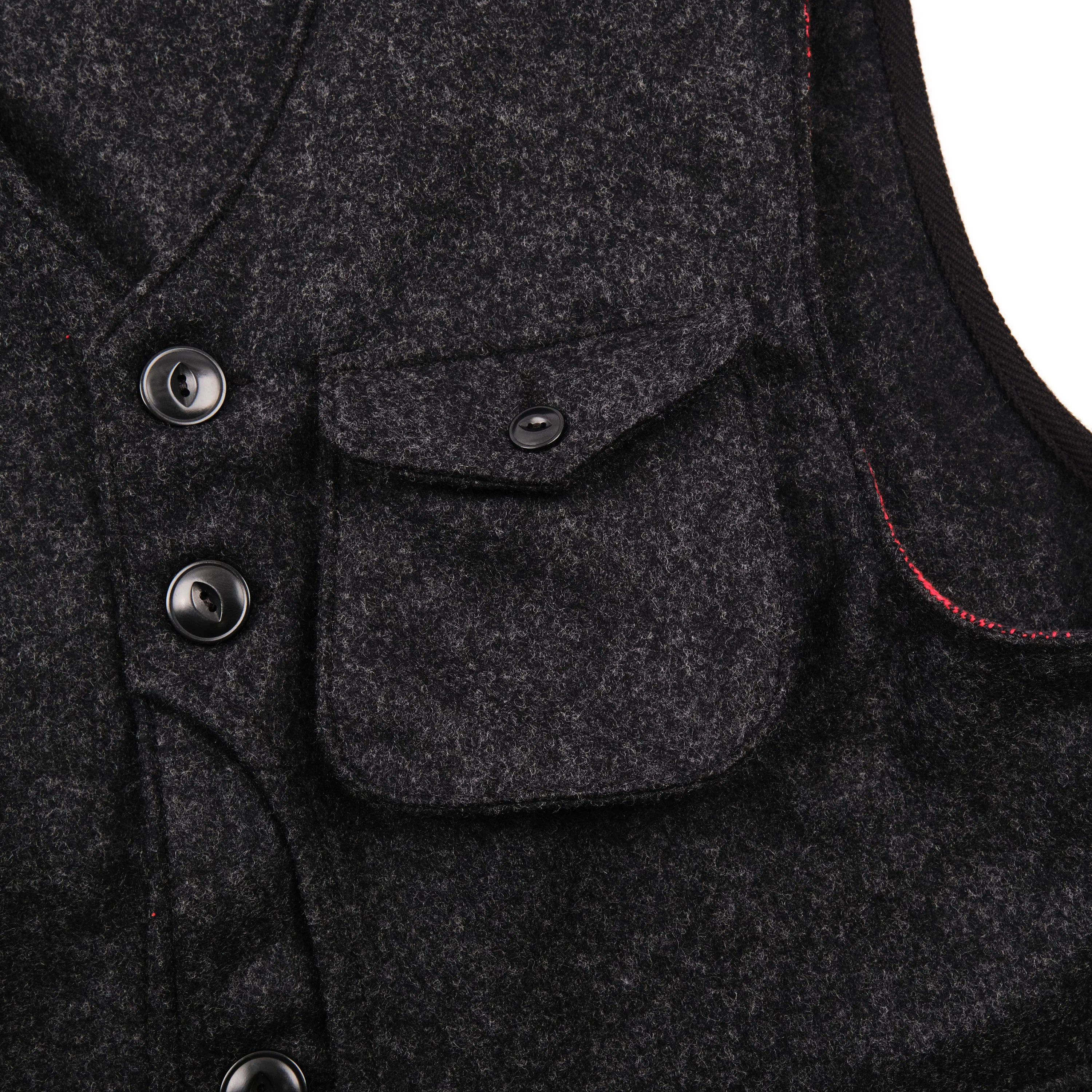 Keynot Black Wool Hunting Vest - Image 5