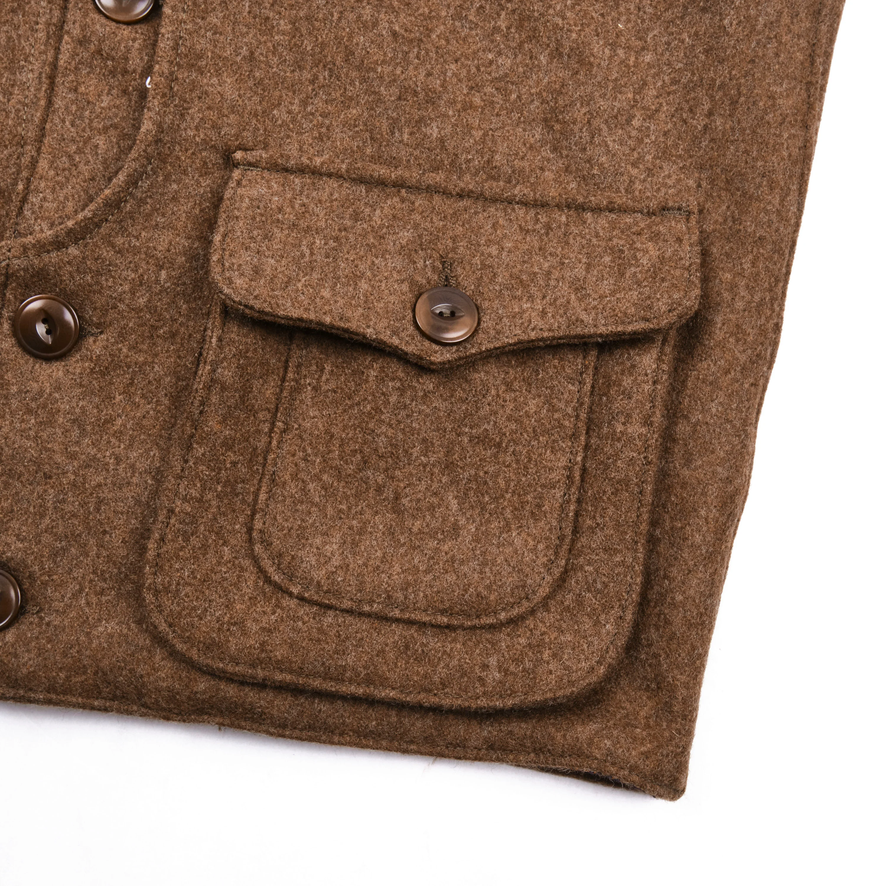 Keynot Brown Wool Hunting Vest - Image 5