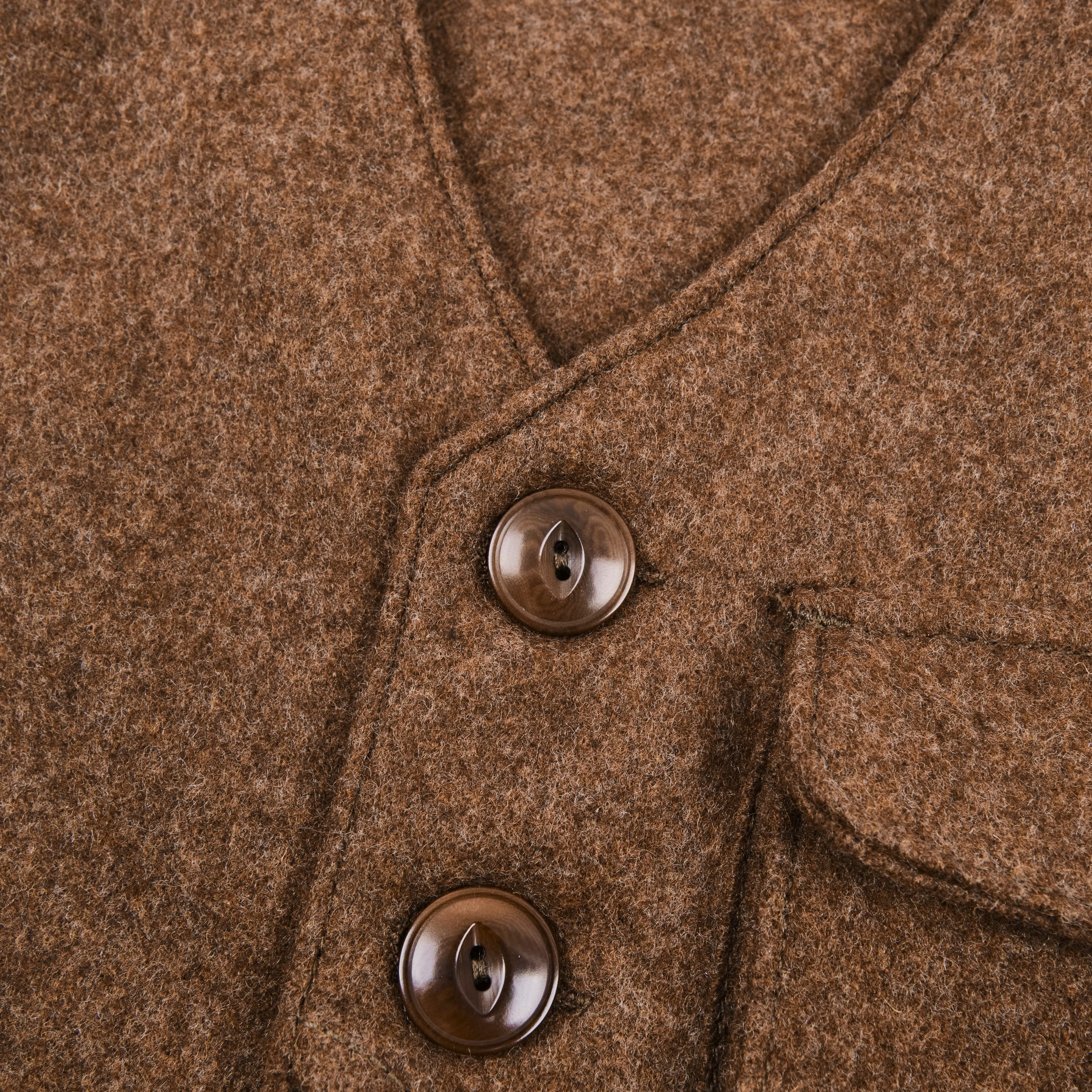 Keynot Brown Wool Hunting Vest - Image 6
