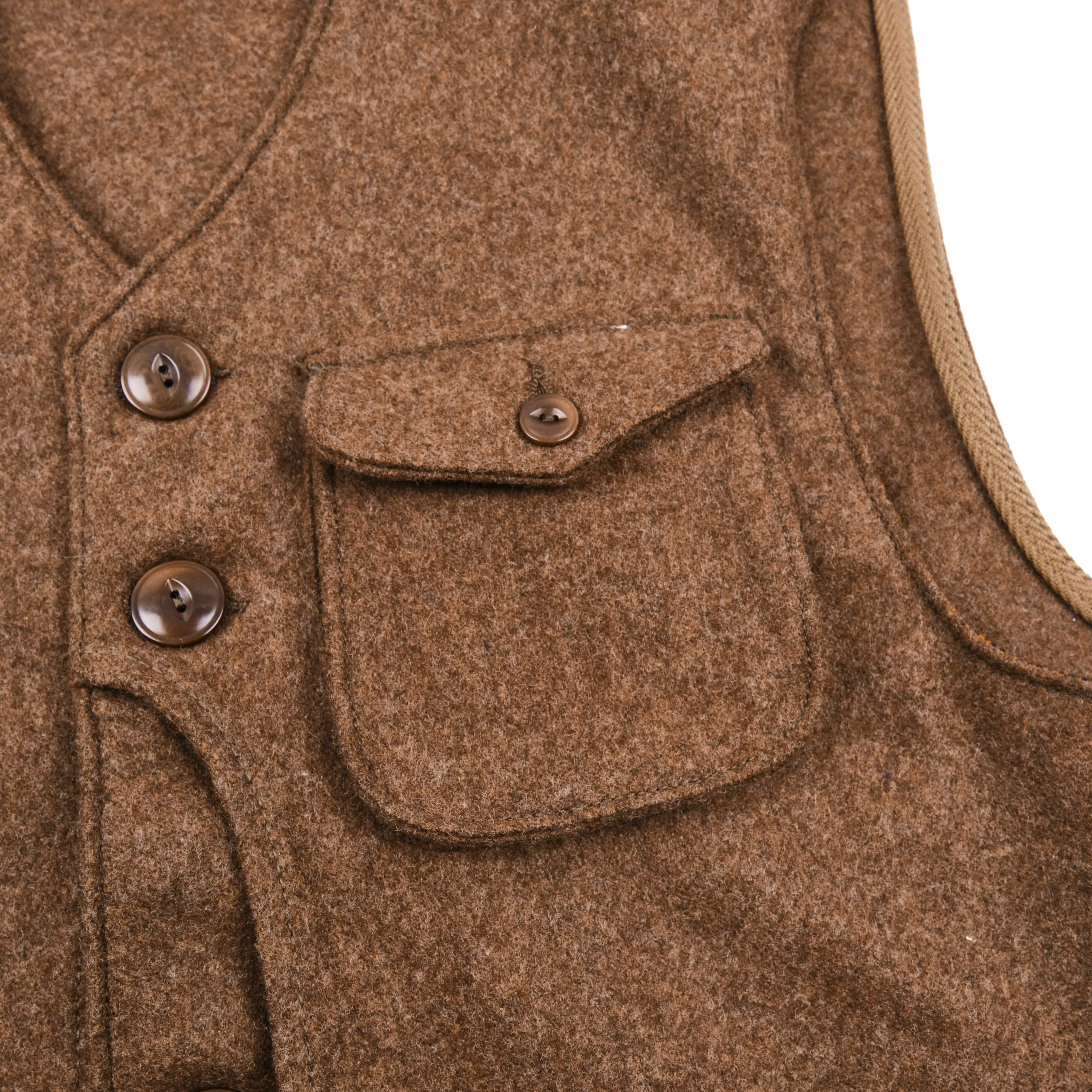 Keynot Brown Wool Hunting Vest - Image 7