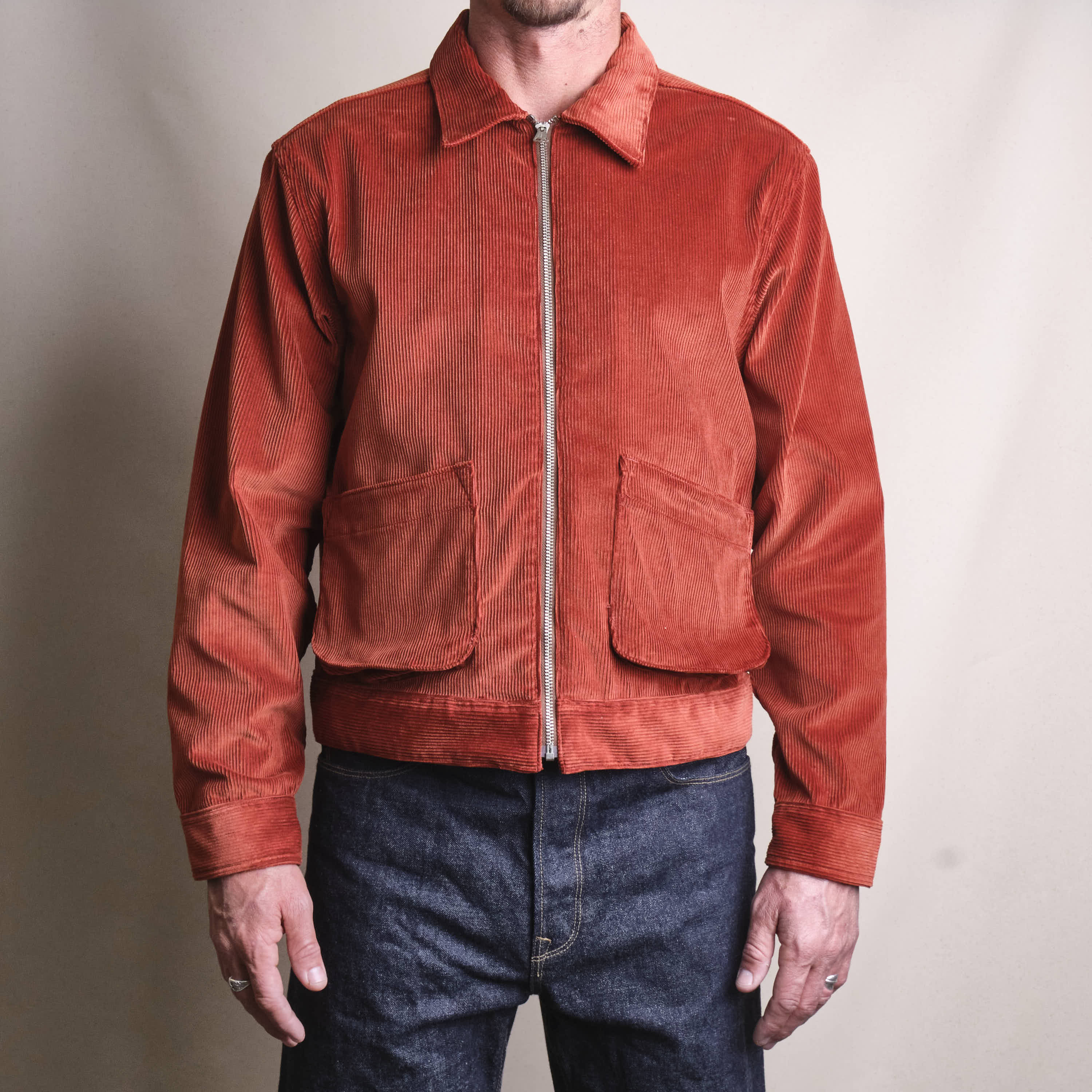 Meeks Jacket Terracotta Corduroy - Image 2