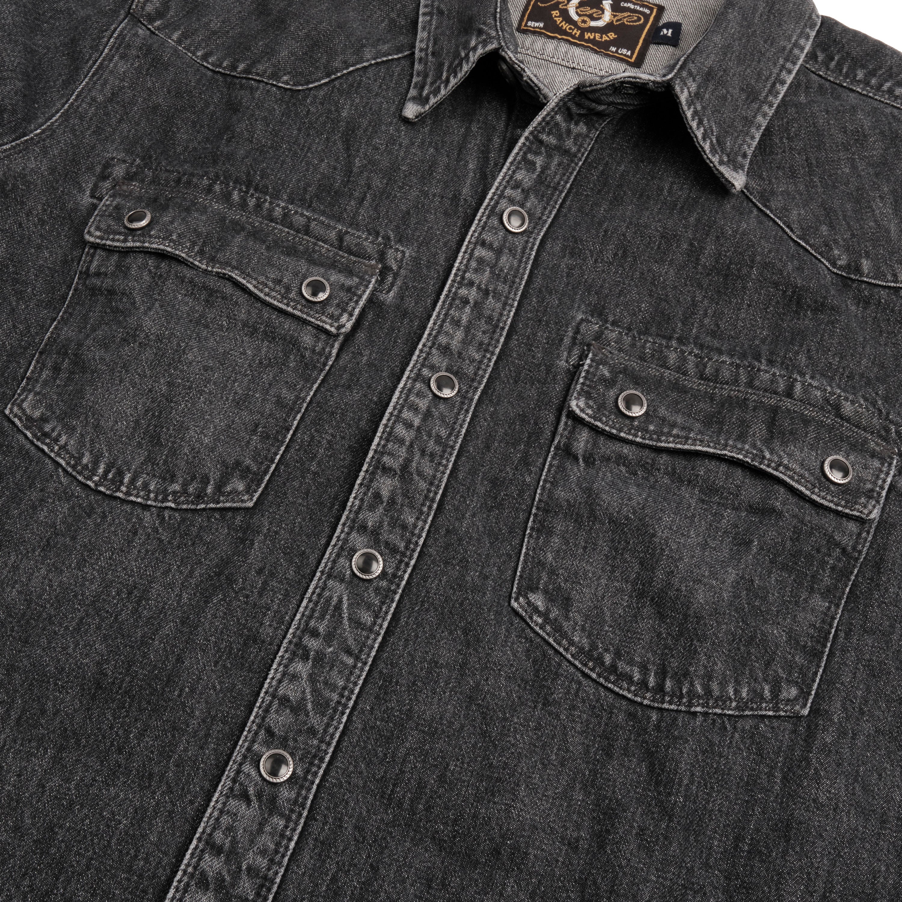 Modern Western 11 Ounce Black Stone Washed Denim - Image 4