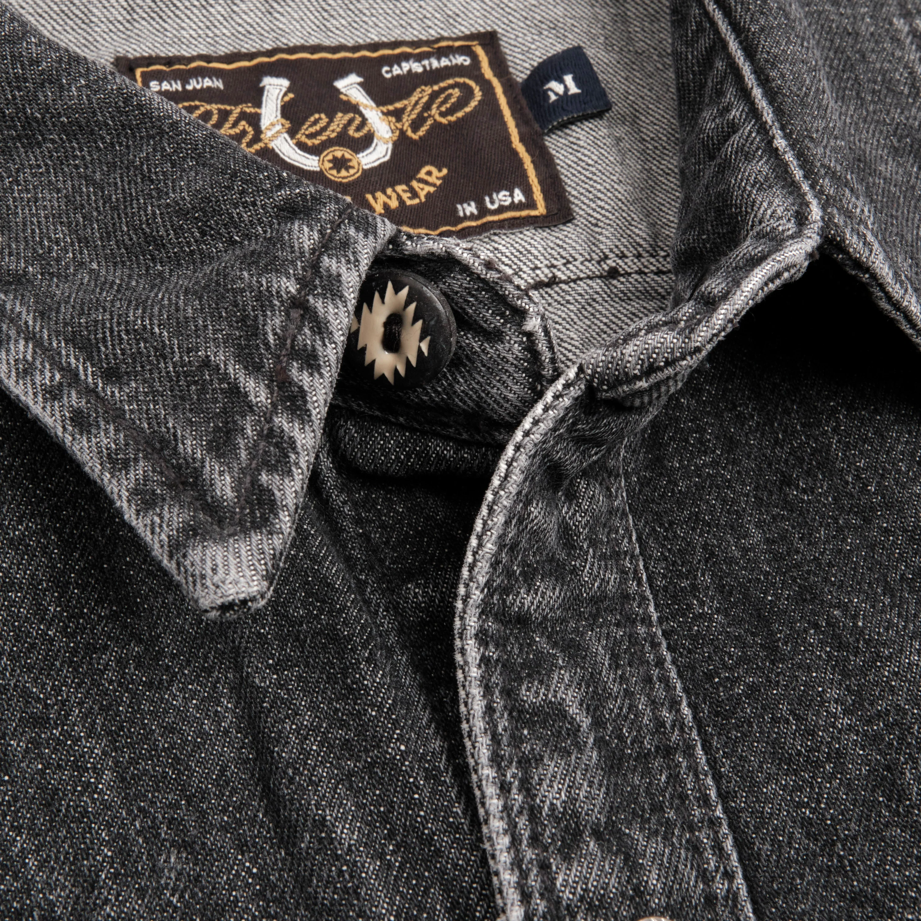 Modern Western 11 Ounce Black Stone Washed Denim - Image 9