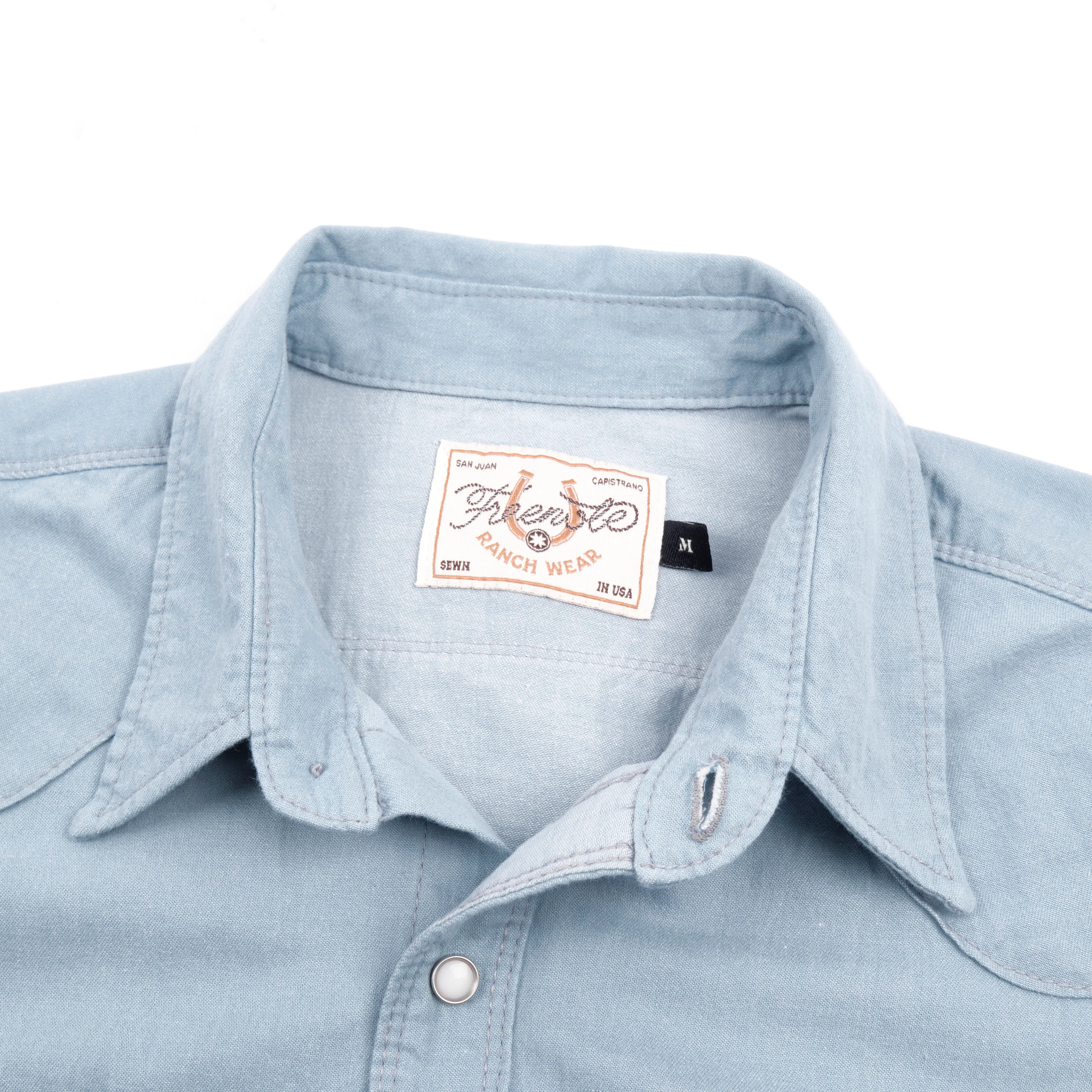 Modern Western Clear Blue Chambray - Image 3