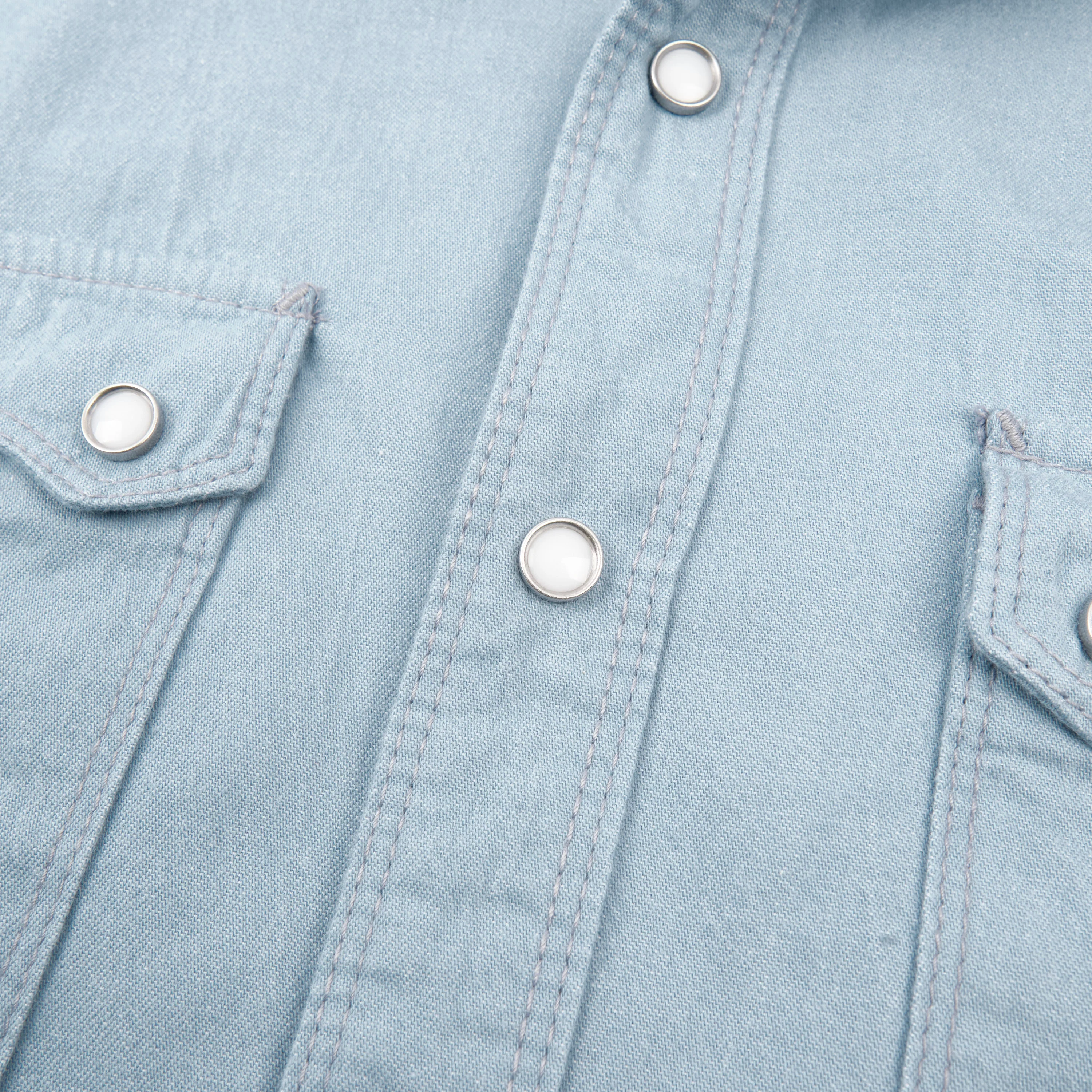 Modern Western Clear Blue Chambray - Image 4
