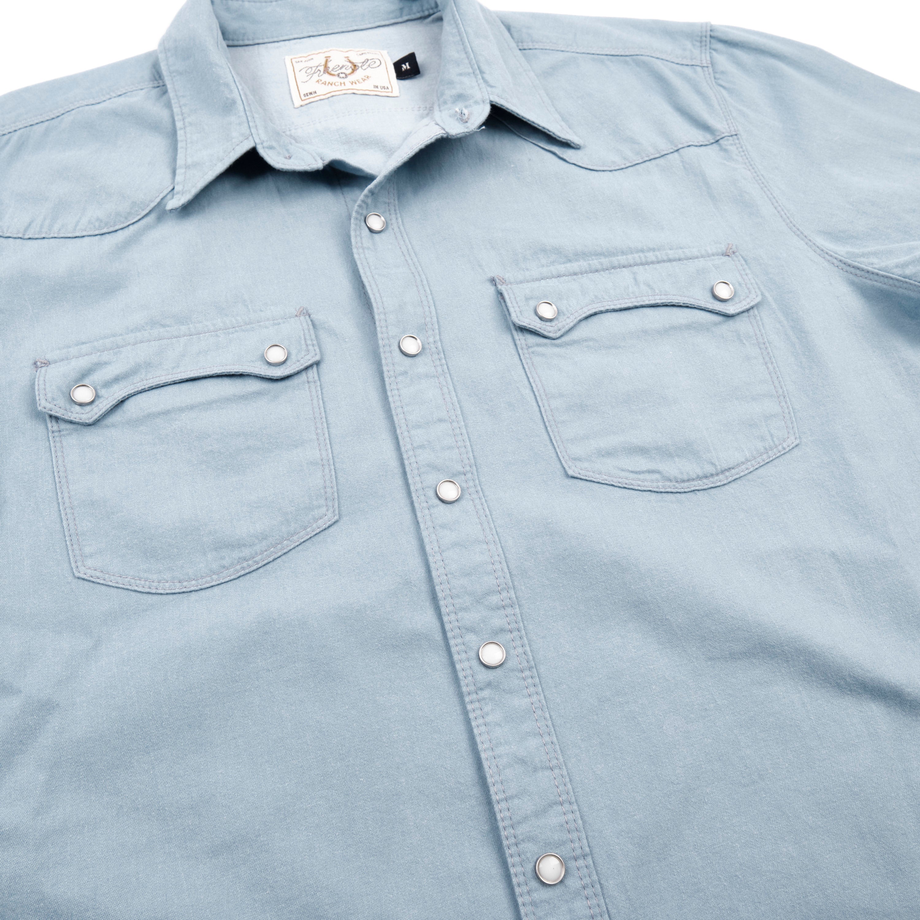 Modern Western Clear Blue Chambray - Image 6
