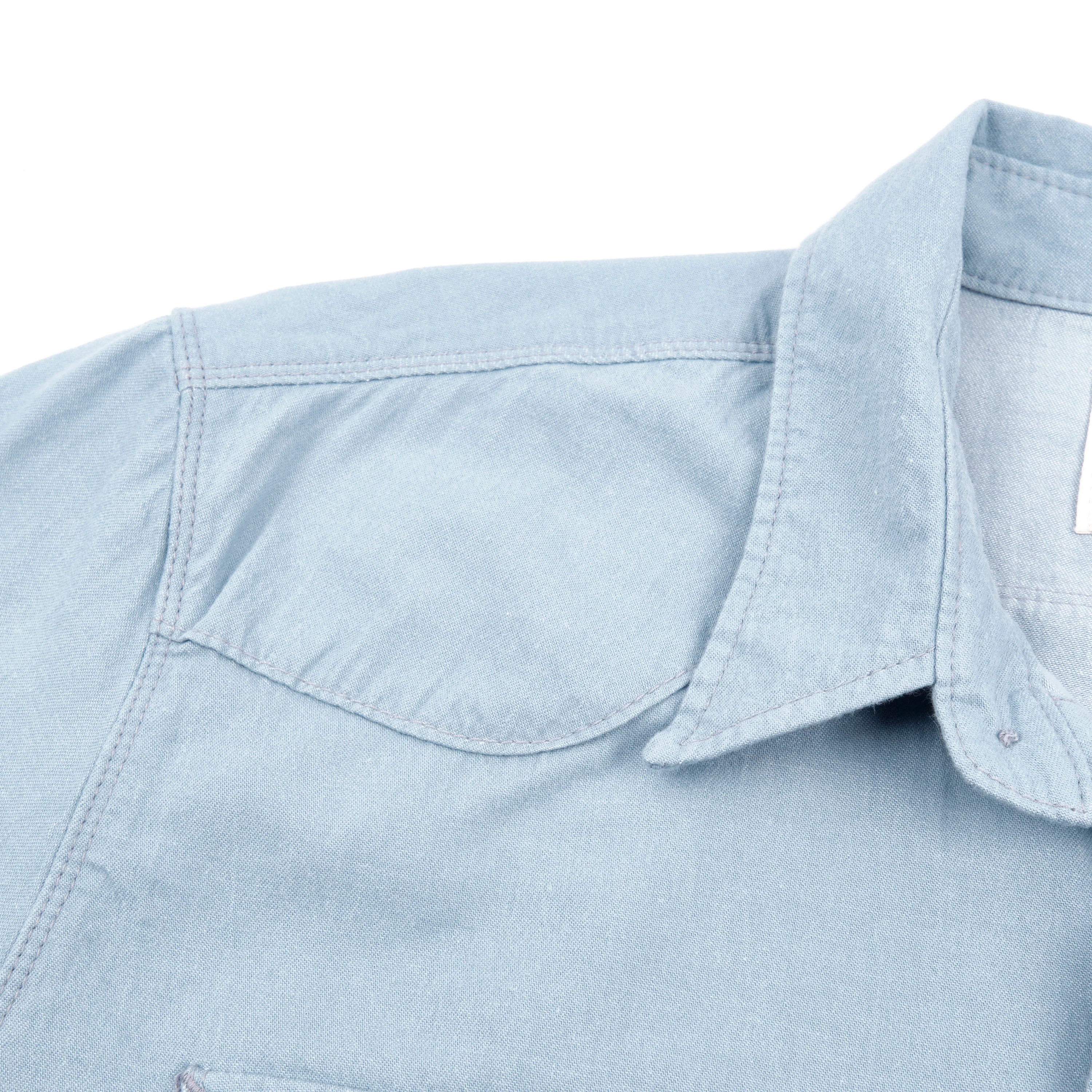 Modern Western Clear Blue Chambray - Image 7