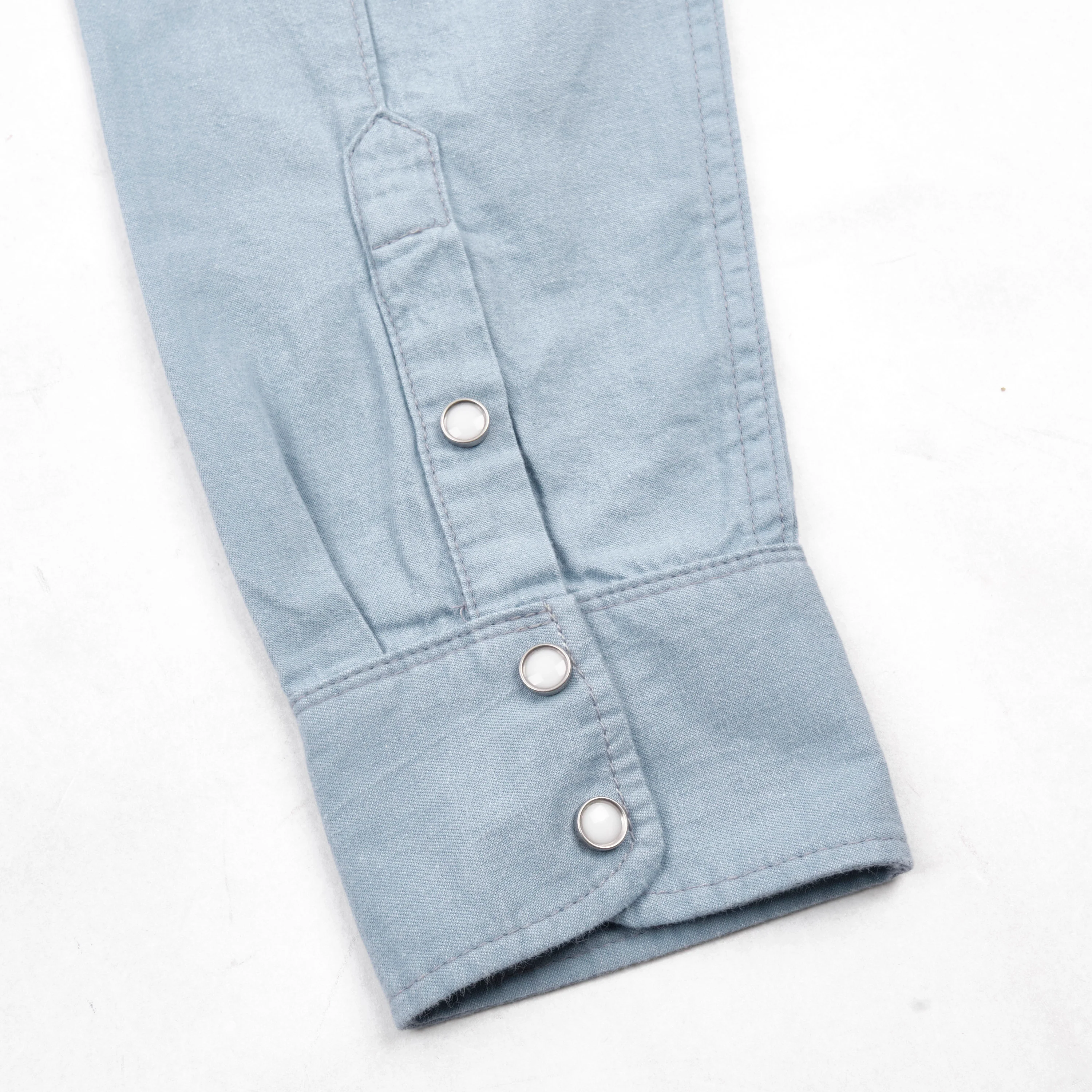 Modern Western Clear Blue Chambray - Image 9