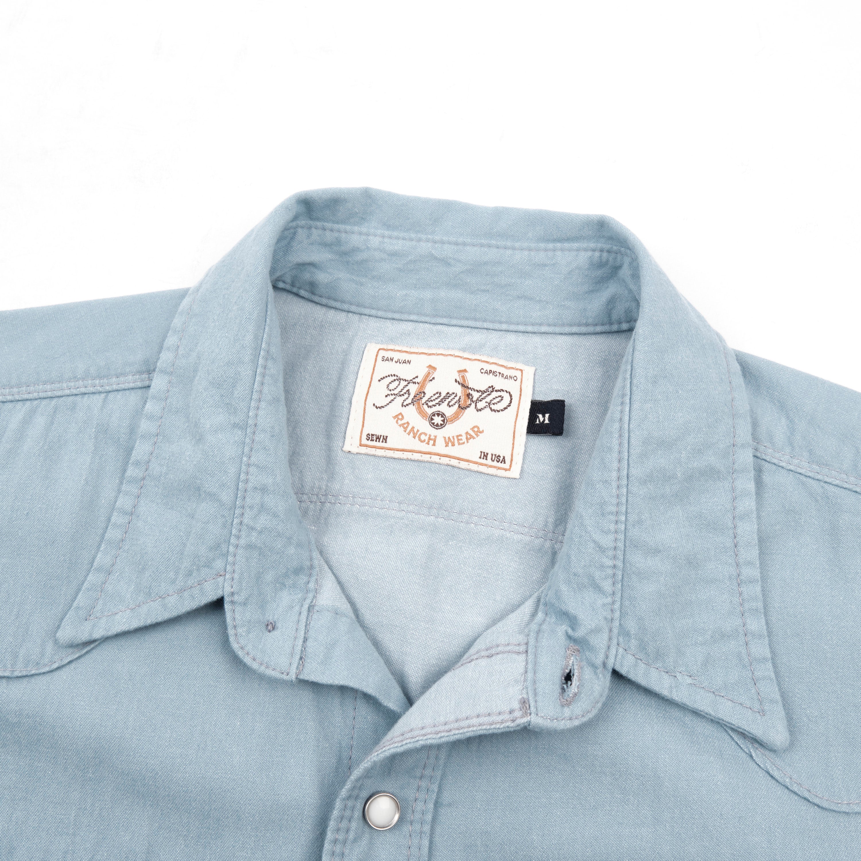 Modern Western S/S Clear Blue Chambray - Image 3