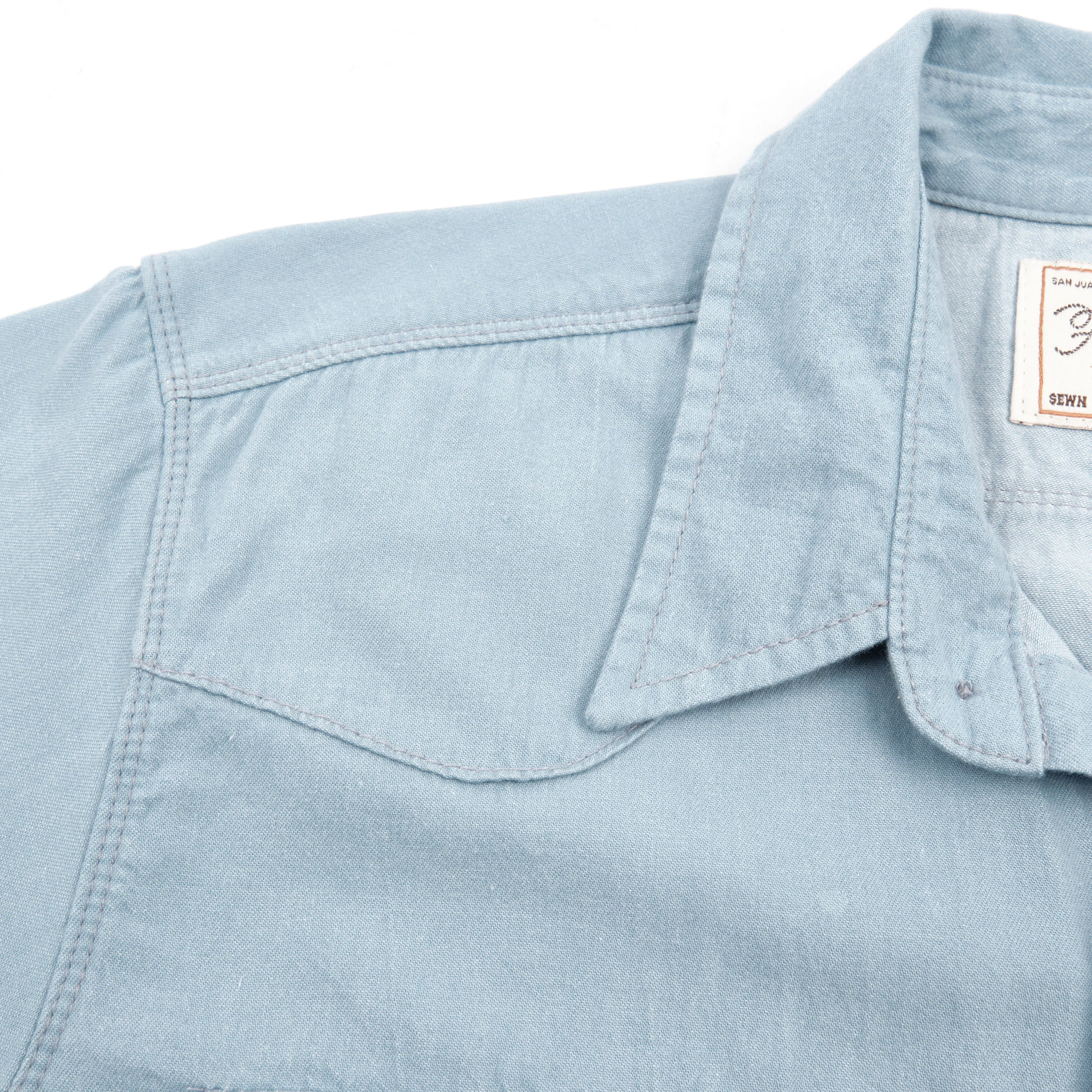 Modern Western S/S Clear Blue Chambray - Image 4