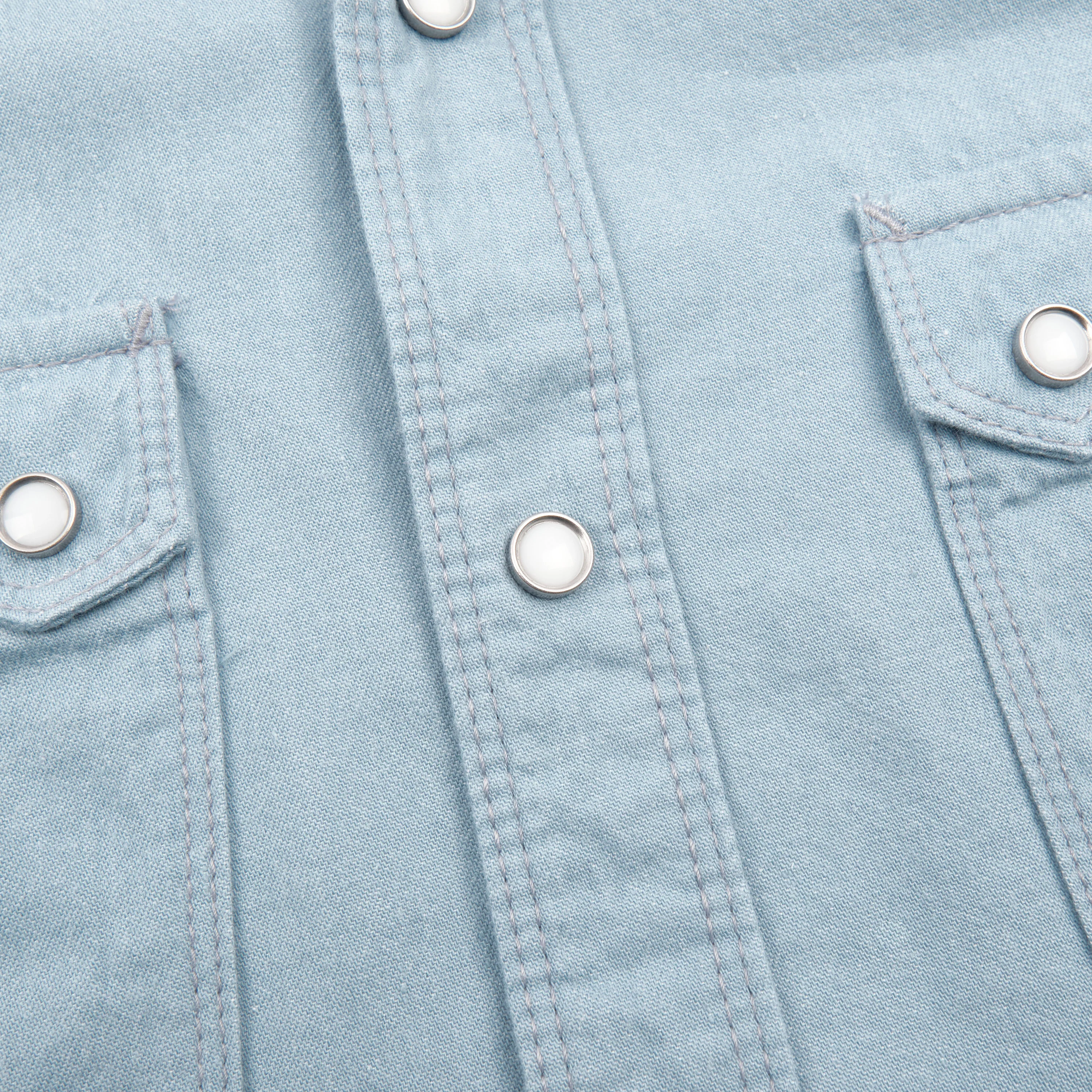 Modern Western S/S Clear Blue Chambray - Image 5