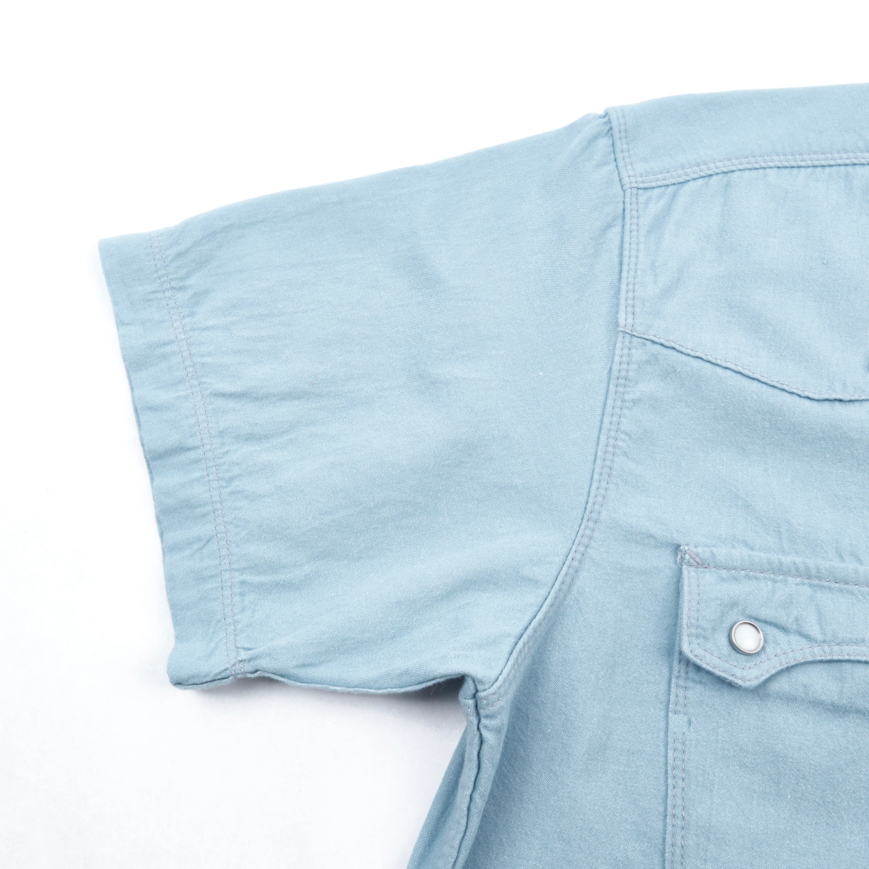 Modern Western S/S Clear Blue Chambray - Image 7