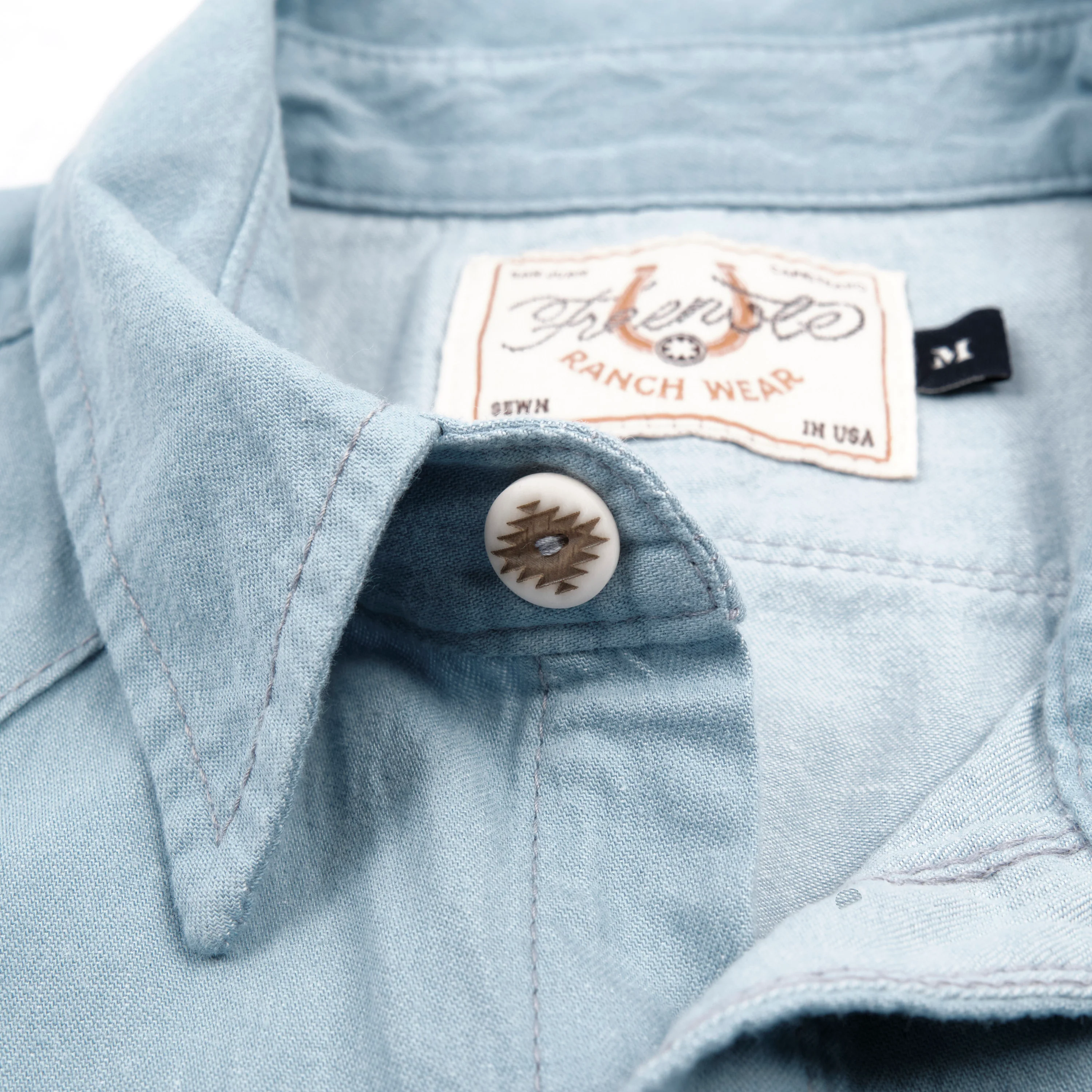 Modern Western S/S Clear Blue Chambray - Image 9