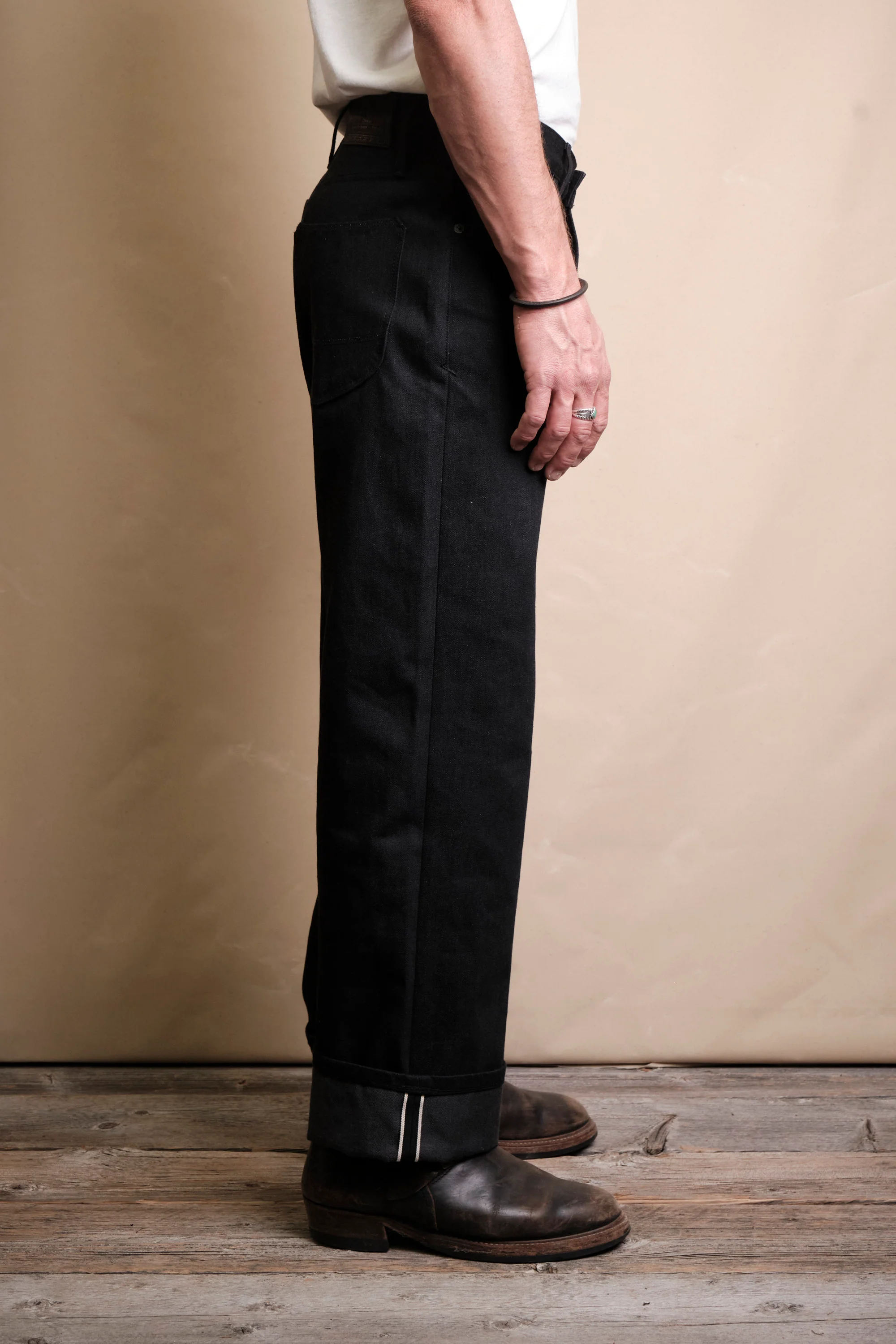 Modesto 14.25 Ounce Black Grey Denim - Image 4
