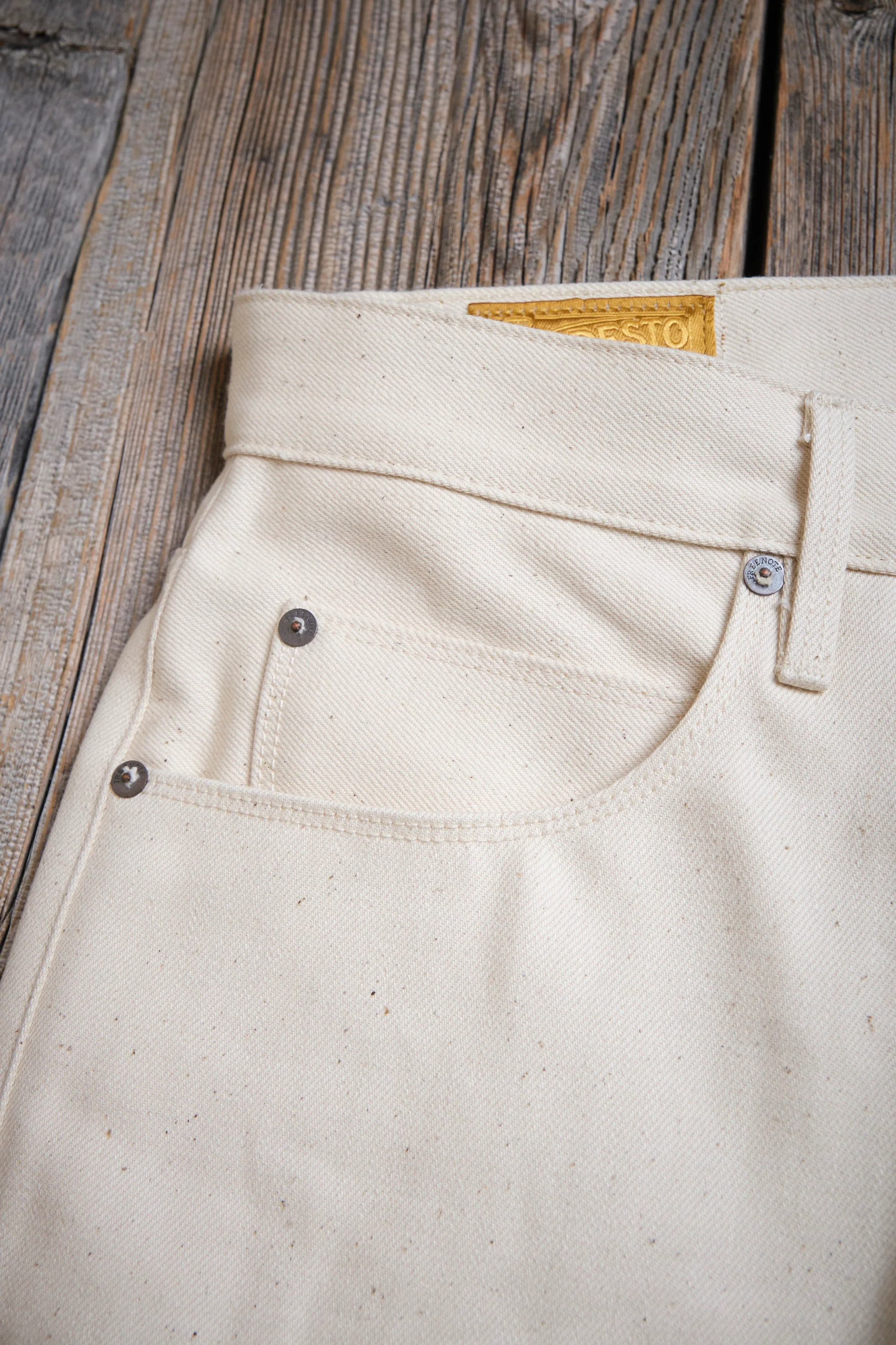 Modesto 14 Ounce Ecru Denim - Image 6
