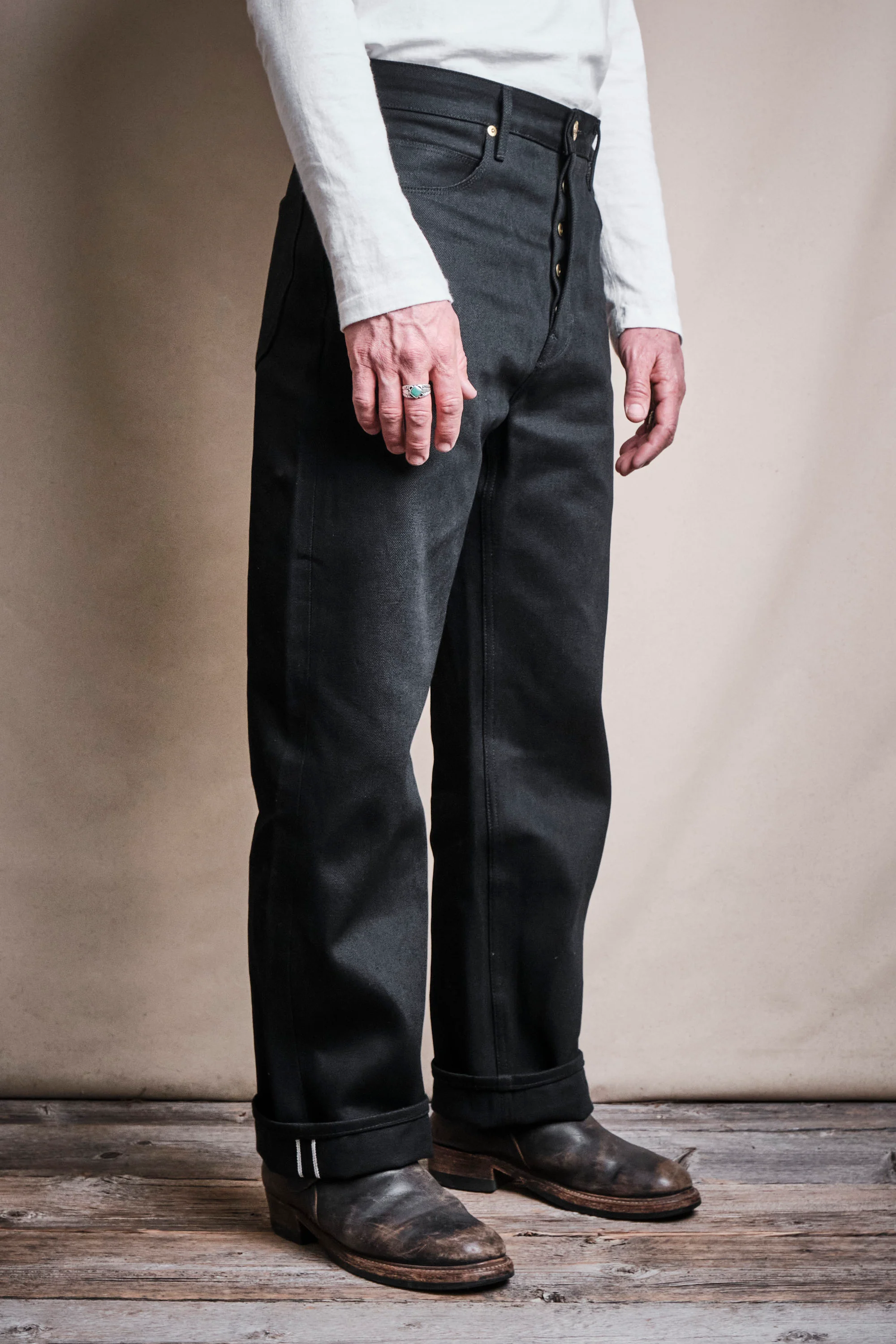 Modesto 15.75 Ounce Black Denim - Image 3