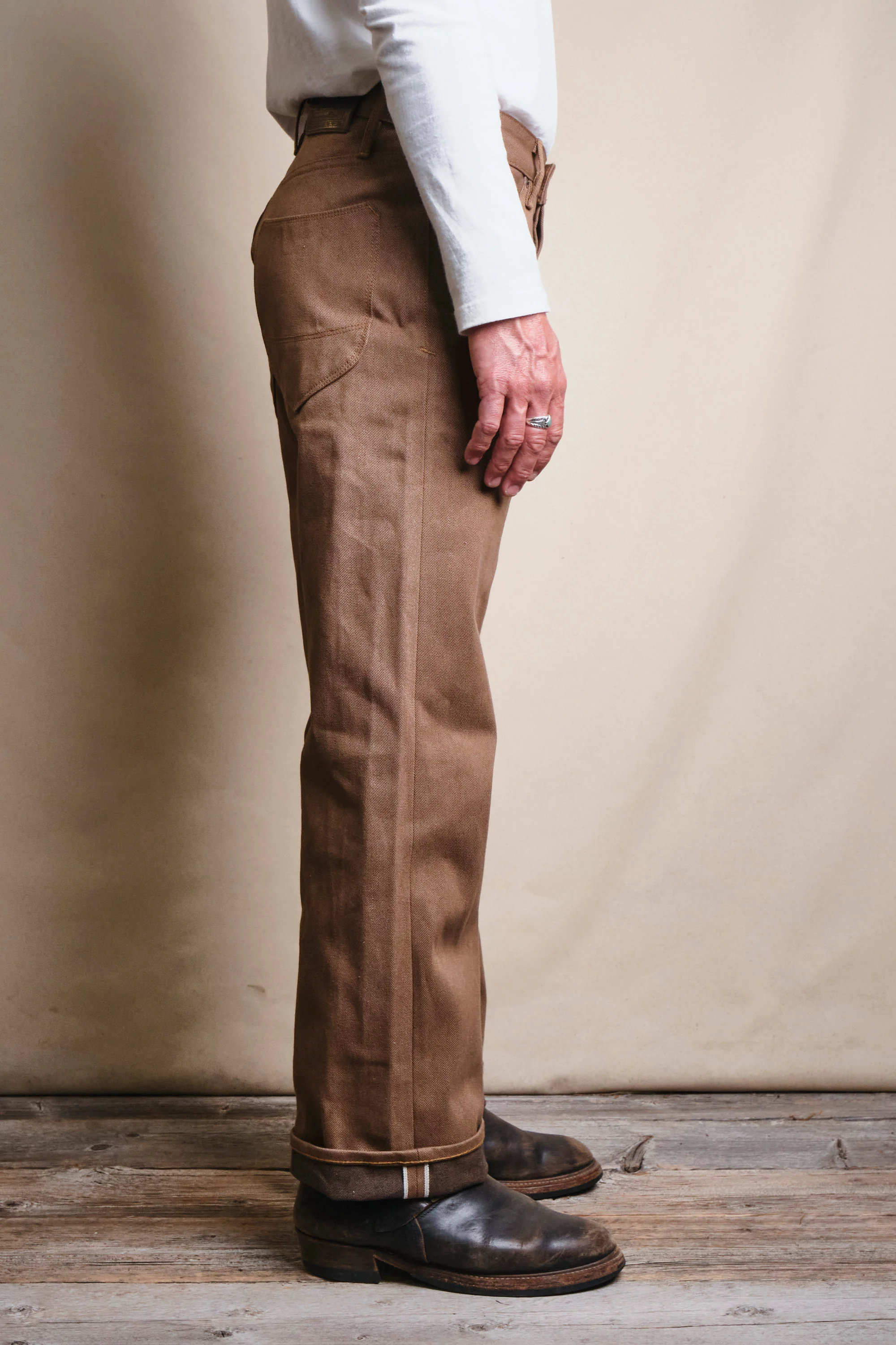 Modesto 15 Ounce Brown Denim - Image 4