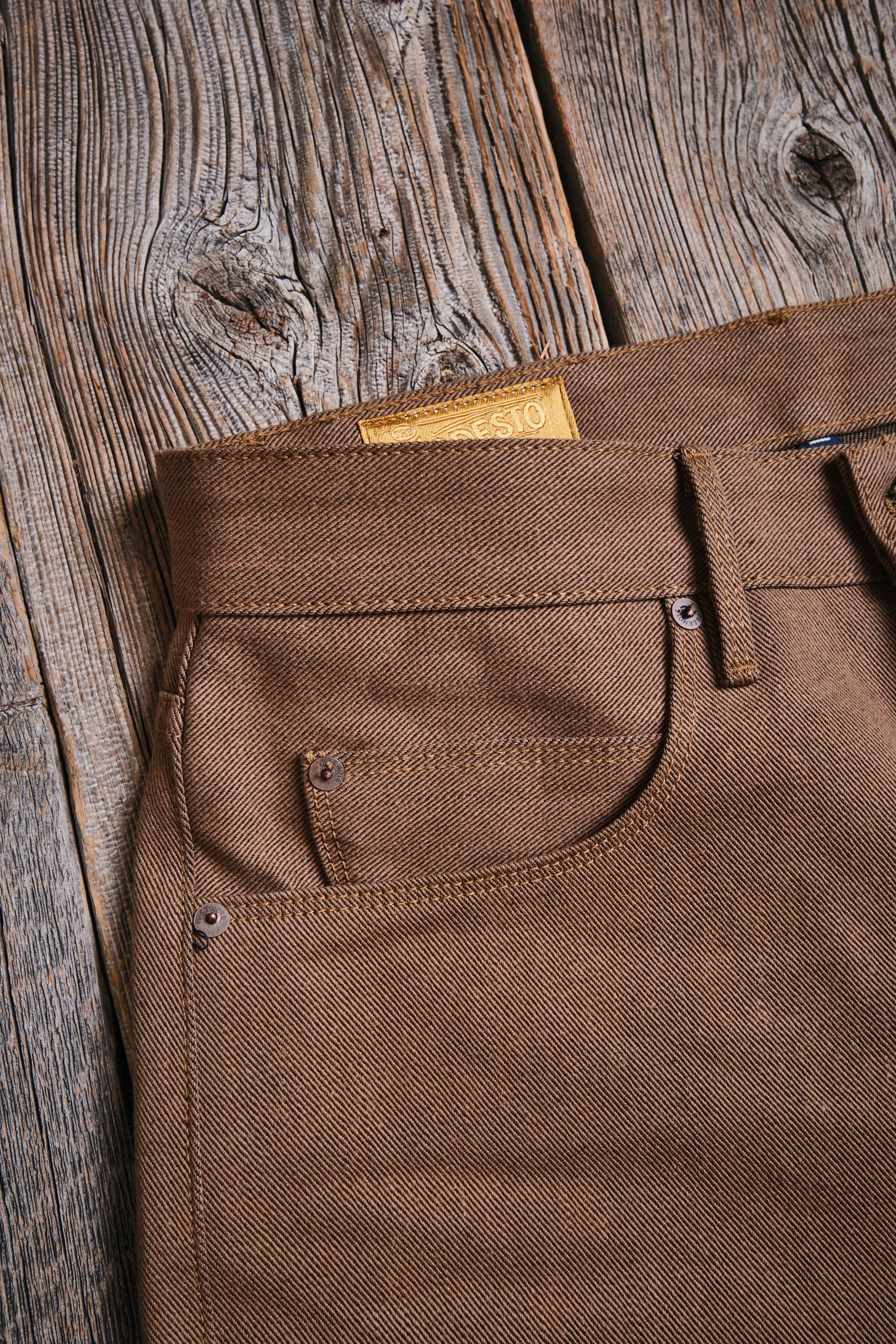 Modesto 15 Ounce Brown Denim - Image 6