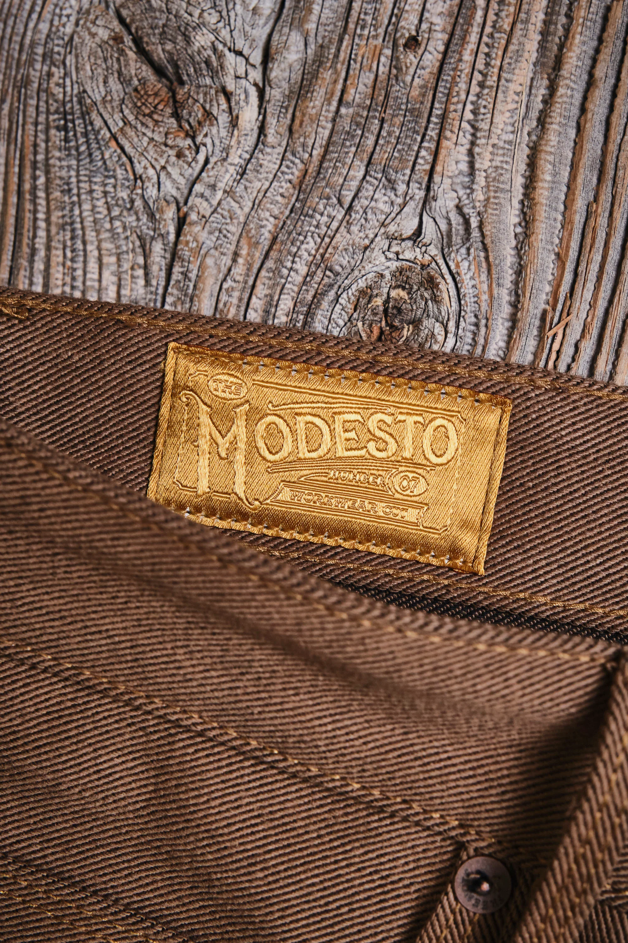 Modesto 15 Ounce Brown Denim - Image 9