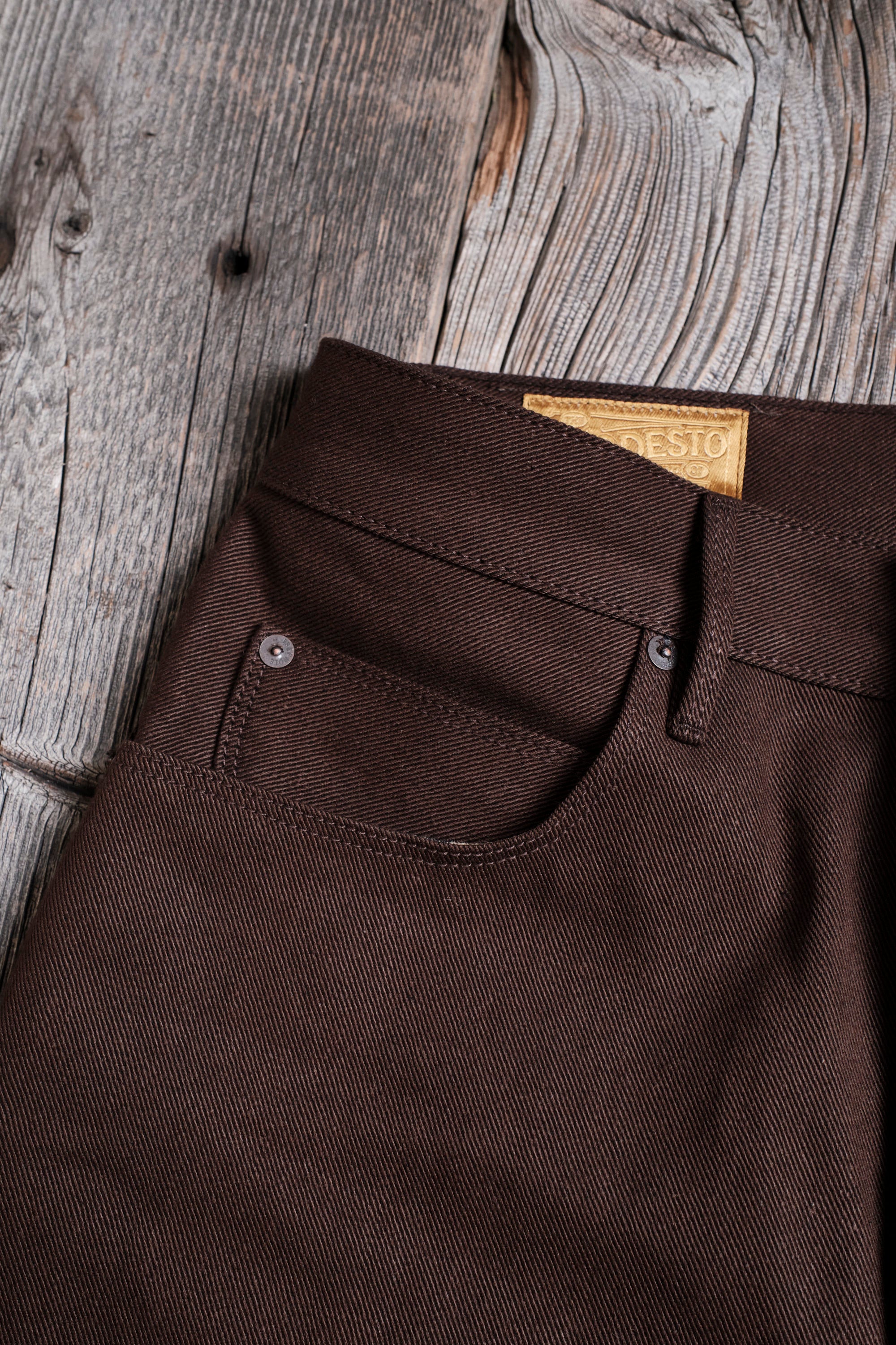 Modesto 15 Ounce Dark Brown Denim - Image 14