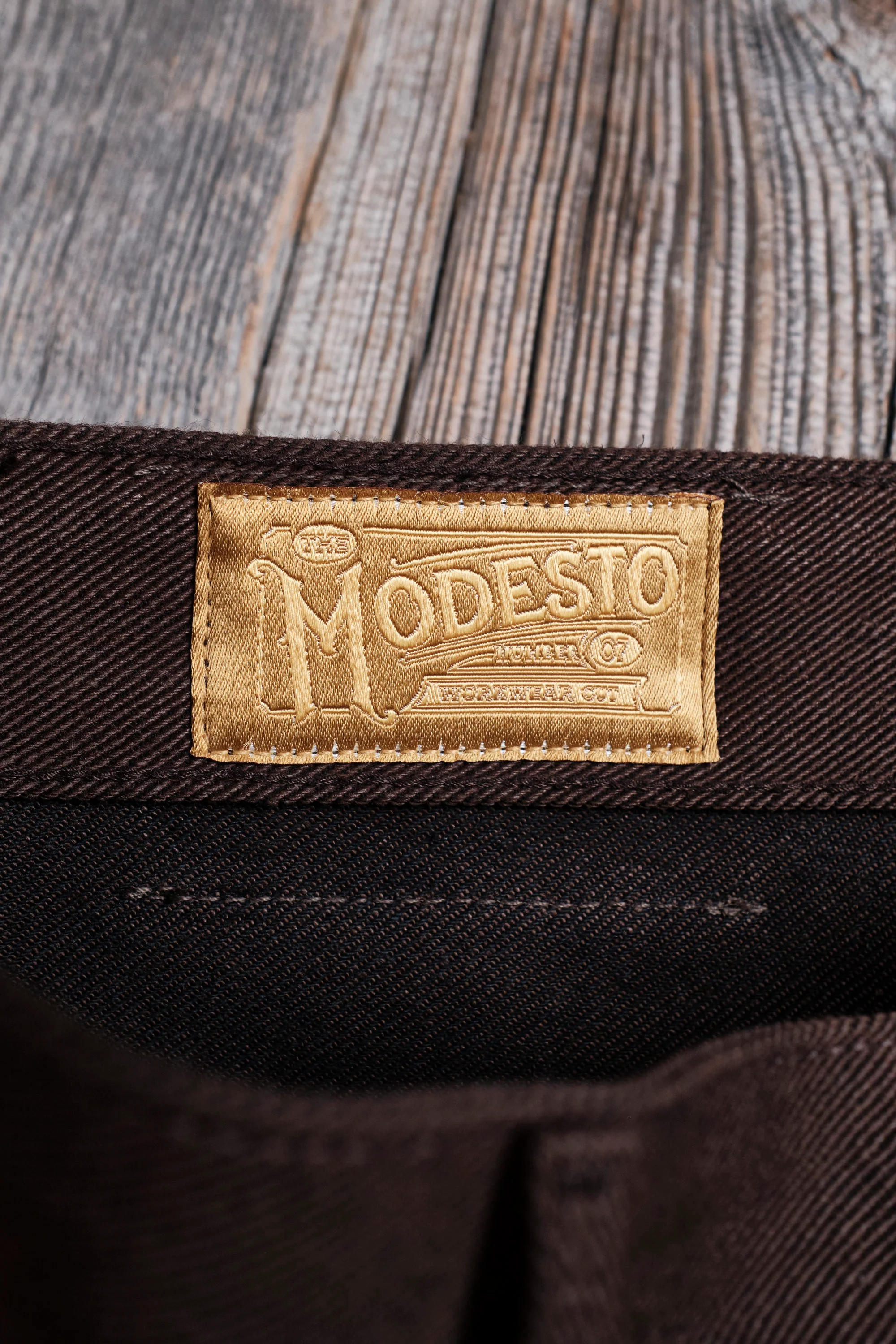 Modesto 15 Ounce Dark Brown Denim - Image 8